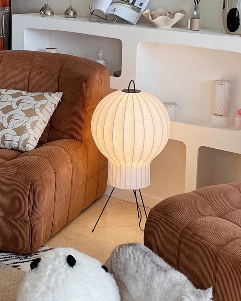 Balloon Minimalist Silk Floor lamp-Neutral Decor