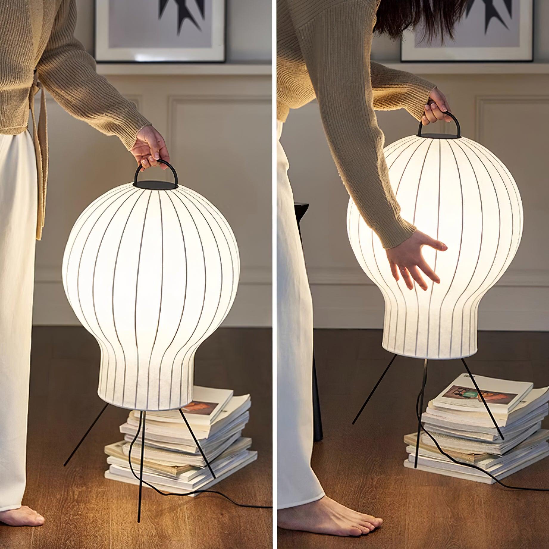 Balloon Minimalist Silk Floor lamp-Neutral Decor