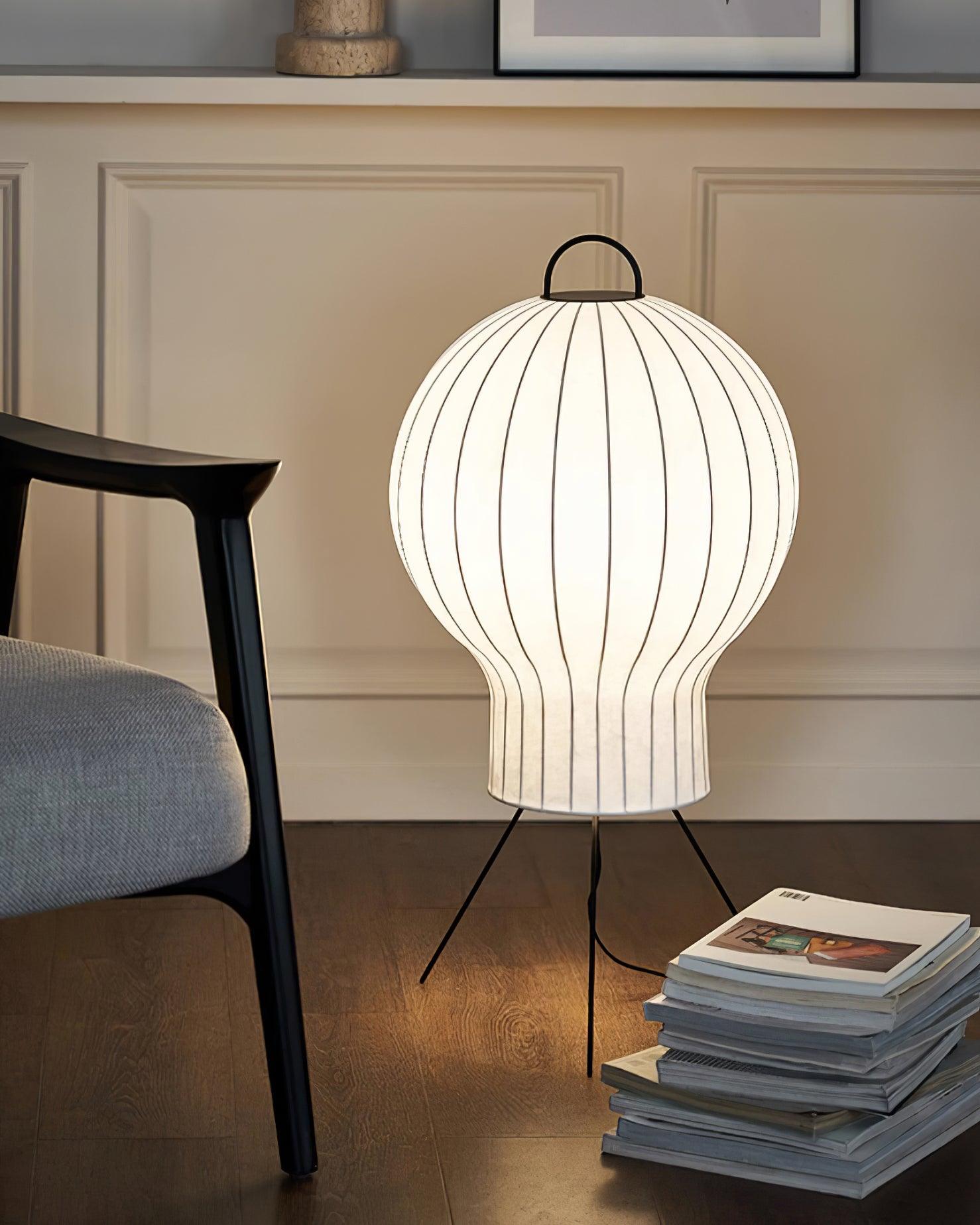 Balloon Minimalist Silk Floor lamp-Neutral Decor
