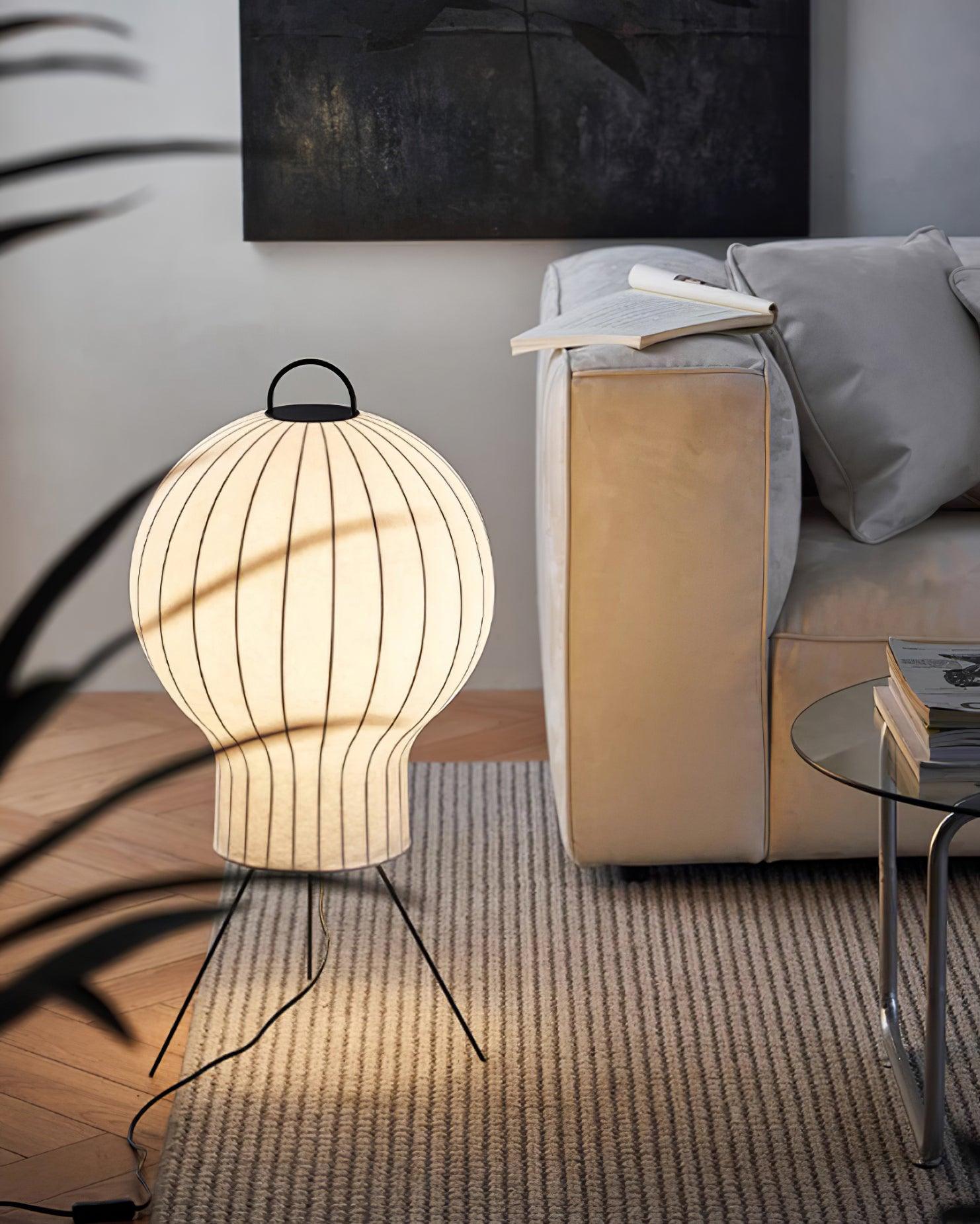 Balloon Minimalist Silk Floor lamp-Neutral Decor