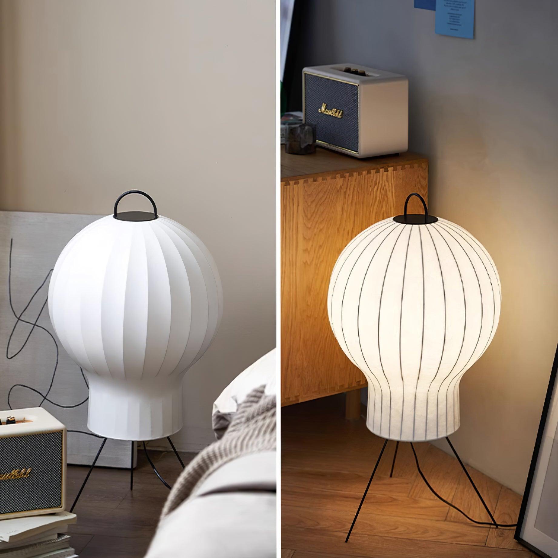 Balloon Minimalist Silk Floor lamp-Neutral Decor