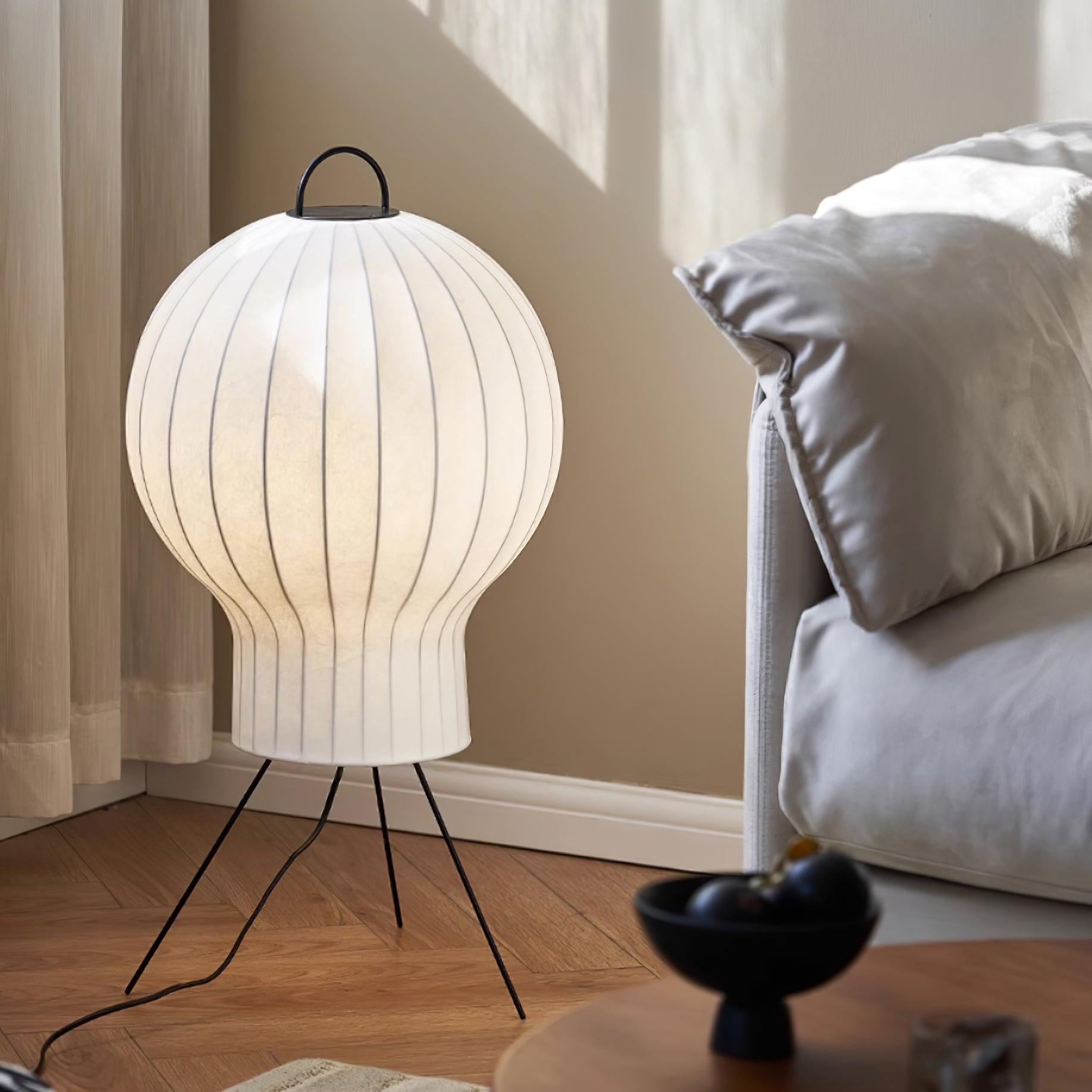 Balloon Minimalist Silk Floor lamp-Neutral Decor