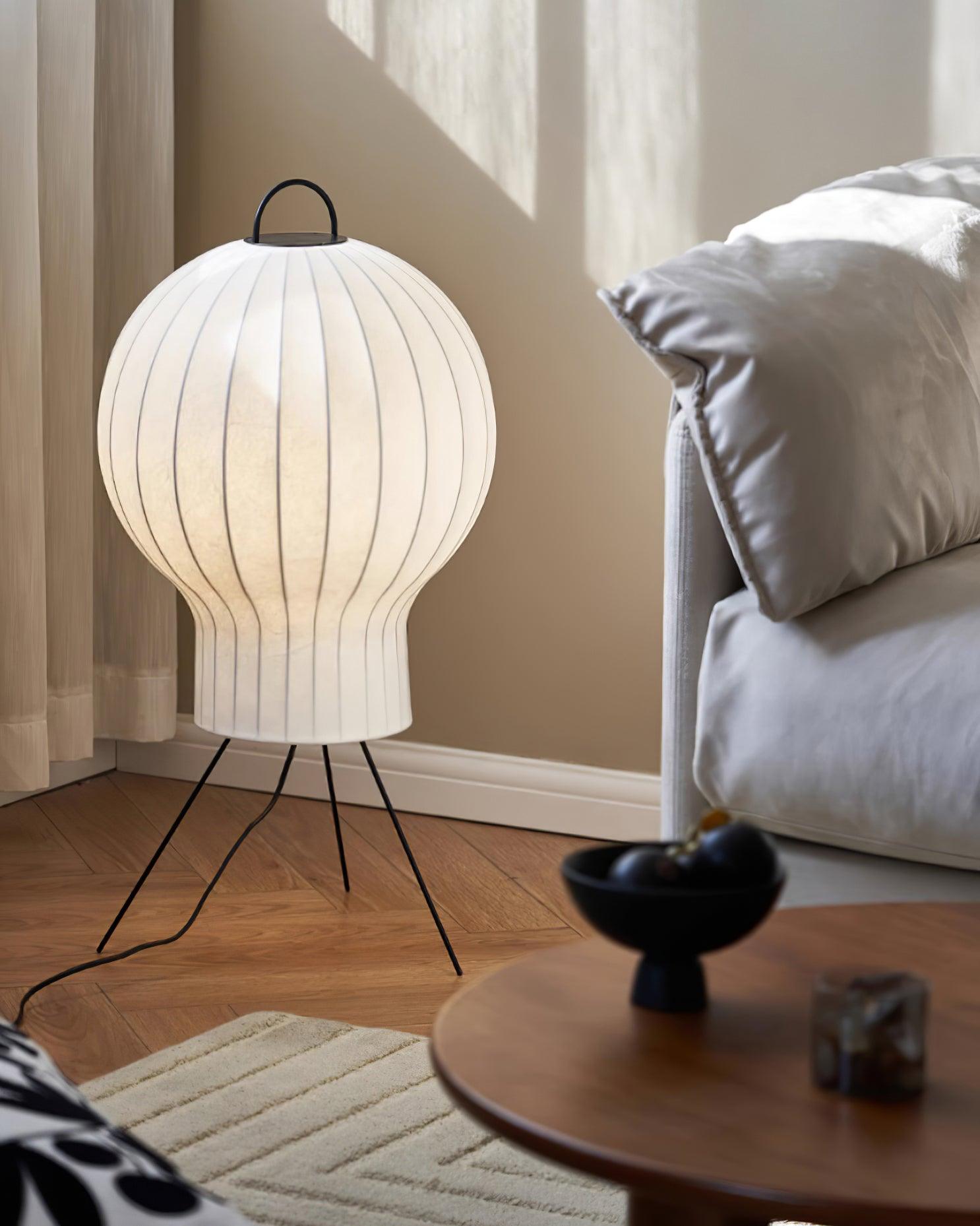 Balloon Minimalist Silk Floor lamp-Neutral Decor