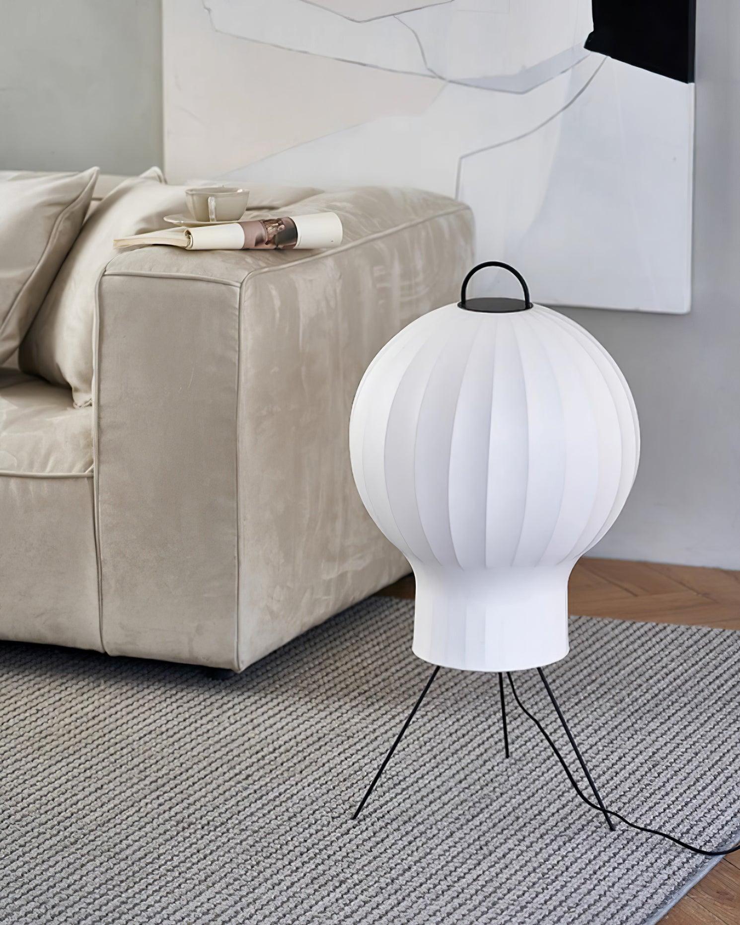 Balloon Minimalist Silk Floor lamp-Neutral Decor