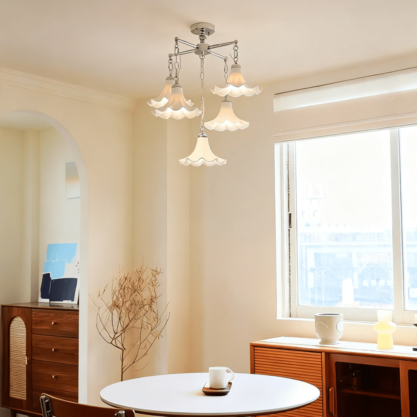 Jexen Bloom Chandelier-Neutral Decor