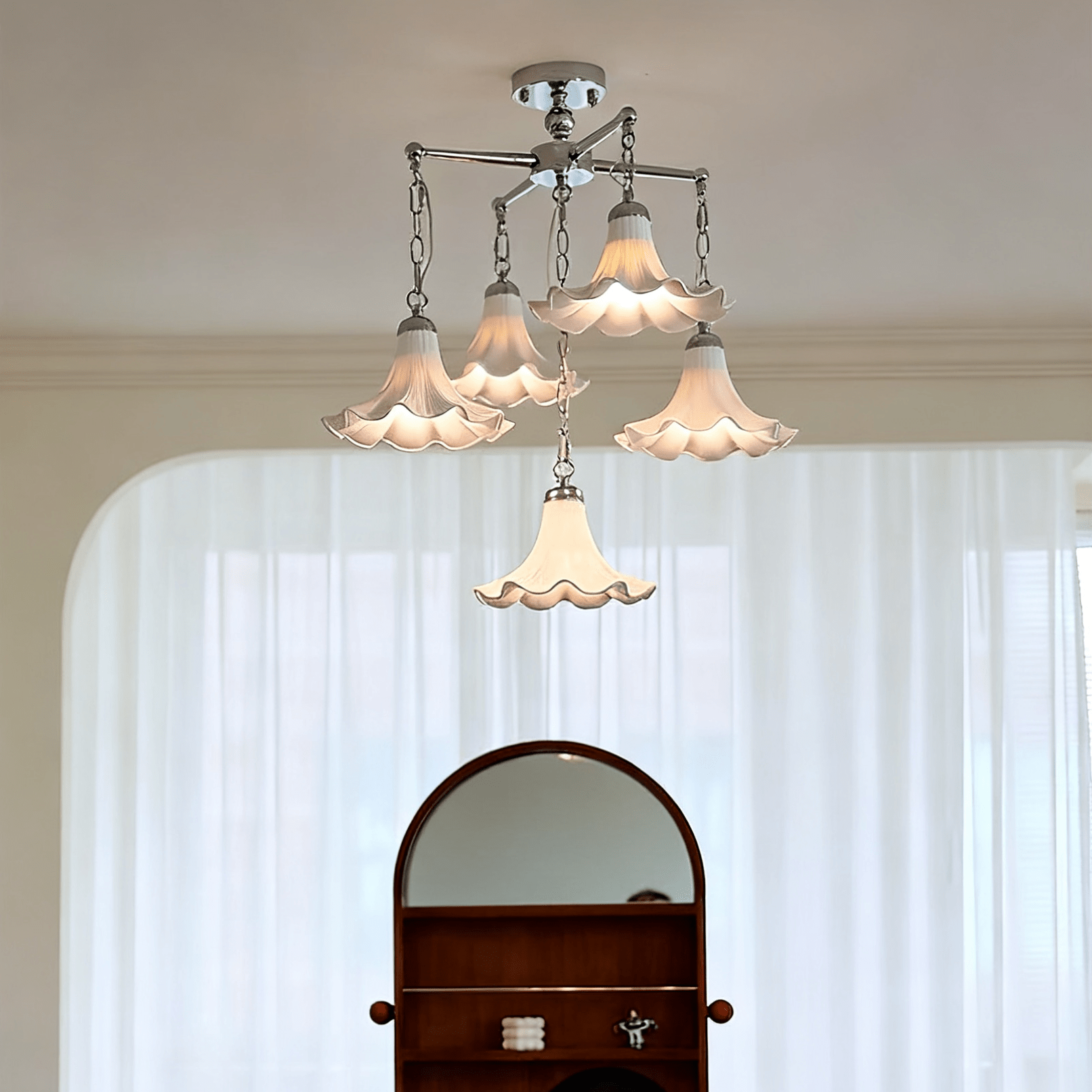 Jexen Bloom Chandelier-Neutral Decor