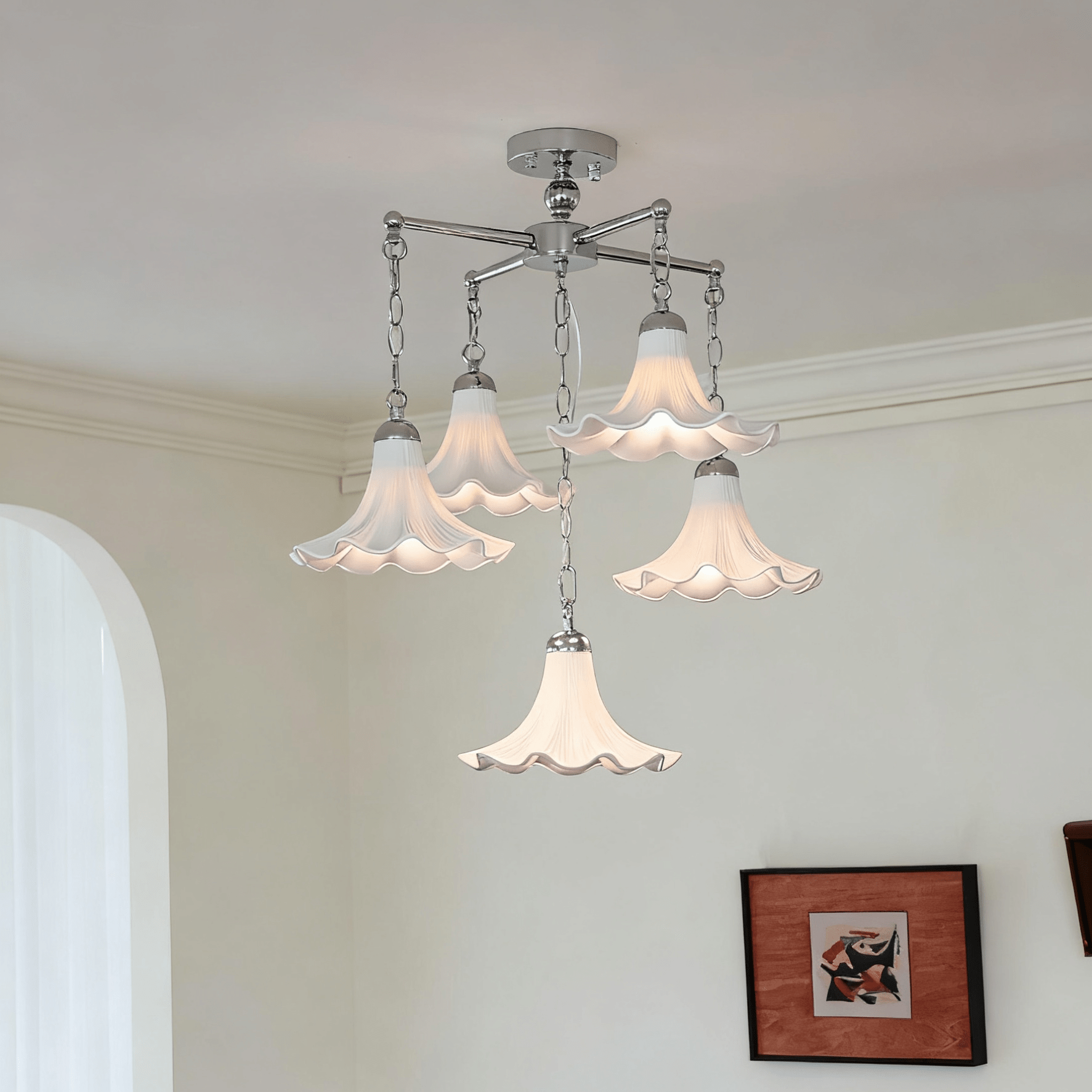 Jexen Bloom Chandelier-Neutral Decor