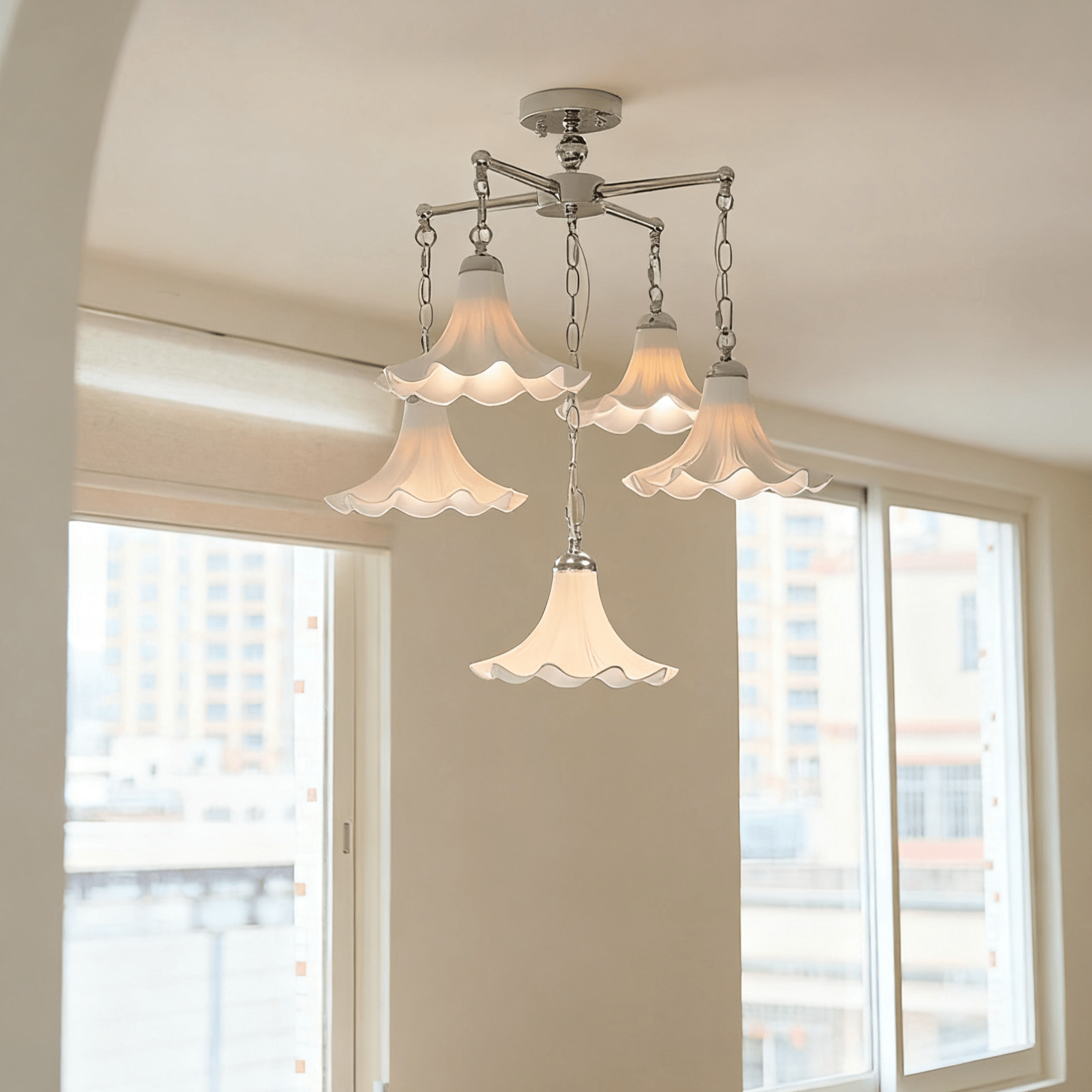 Jexen Bloom Chandelier-Neutral Decor