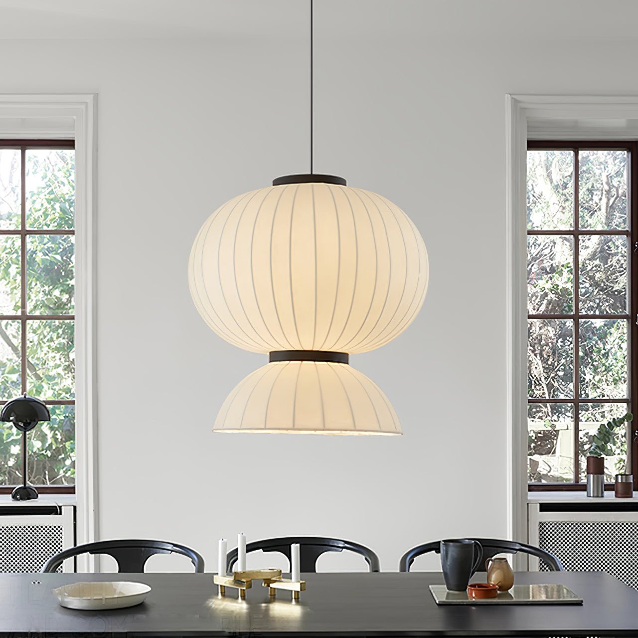 Eurzorion Silk Lantern Pendant Light-Neutral Decor