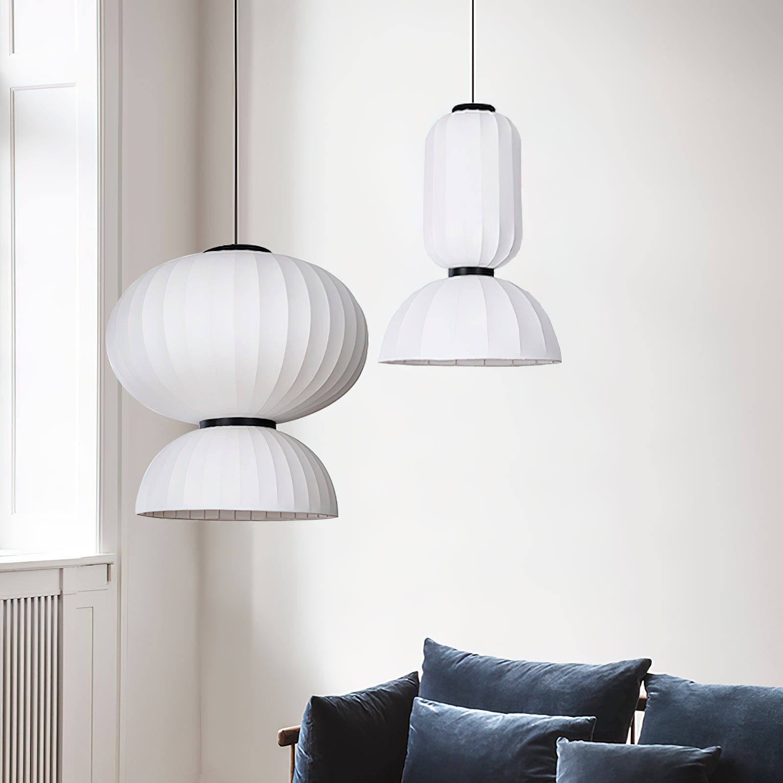 Eurzorion Silk Lantern Pendant Light-Neutral Decor