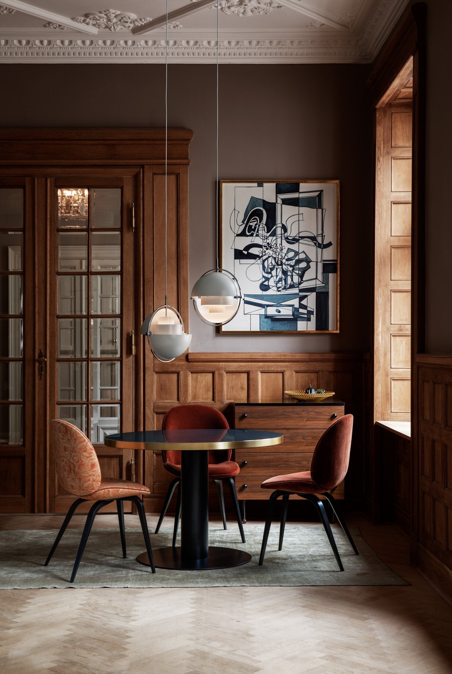 Lustra Pendant Lamp Deformed Ball Golden-Neutral Decor