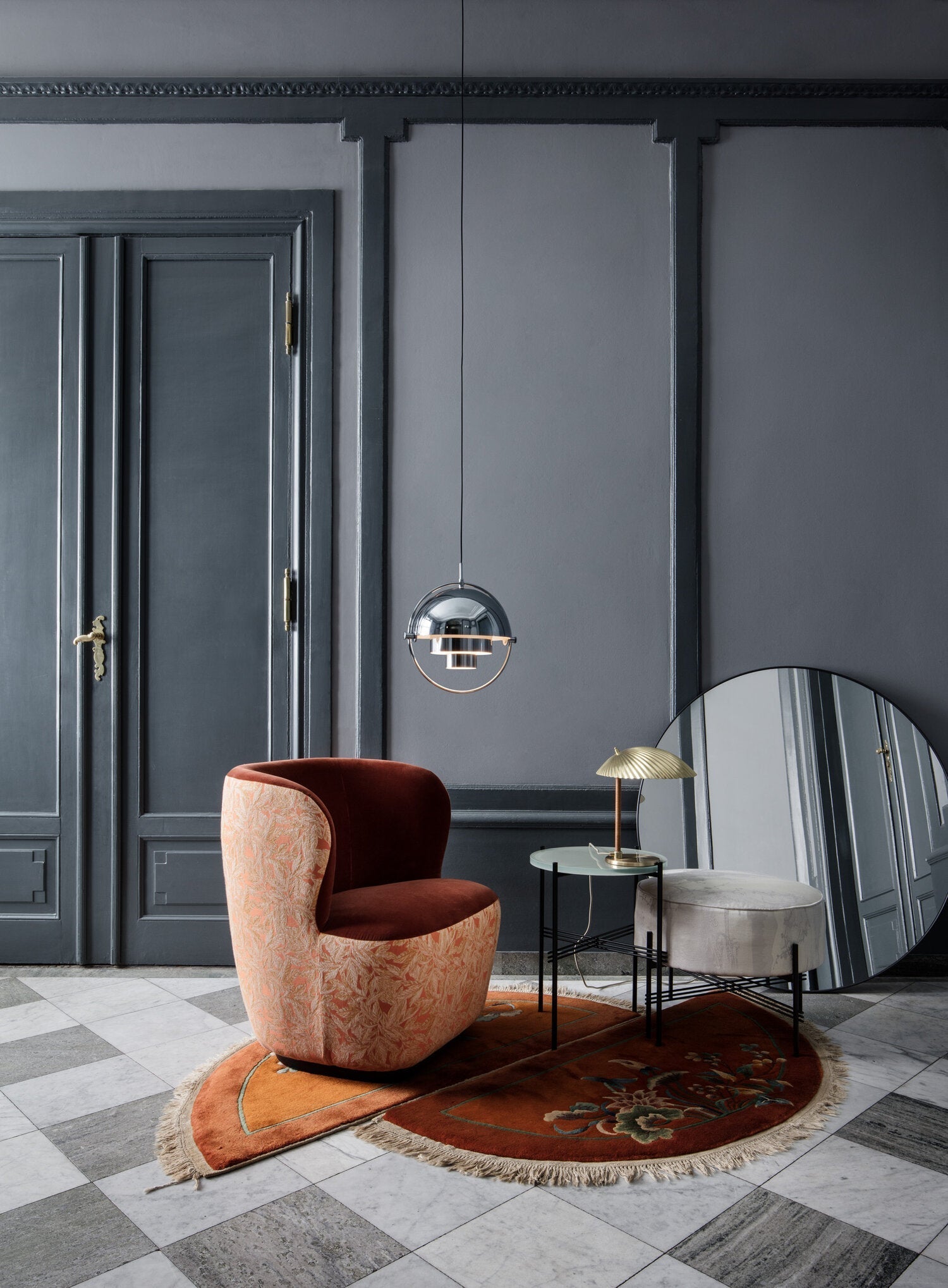 Lustra Pendant Lamp Deformed Ball Golden-Neutral Decor