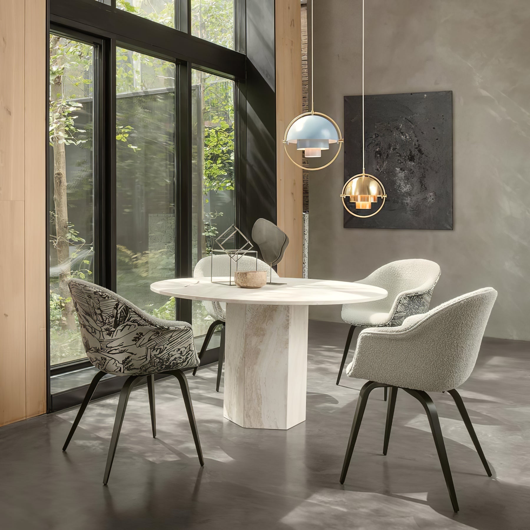 Lustra Pendant Lamp Deformed Ball Golden-Neutral Decor