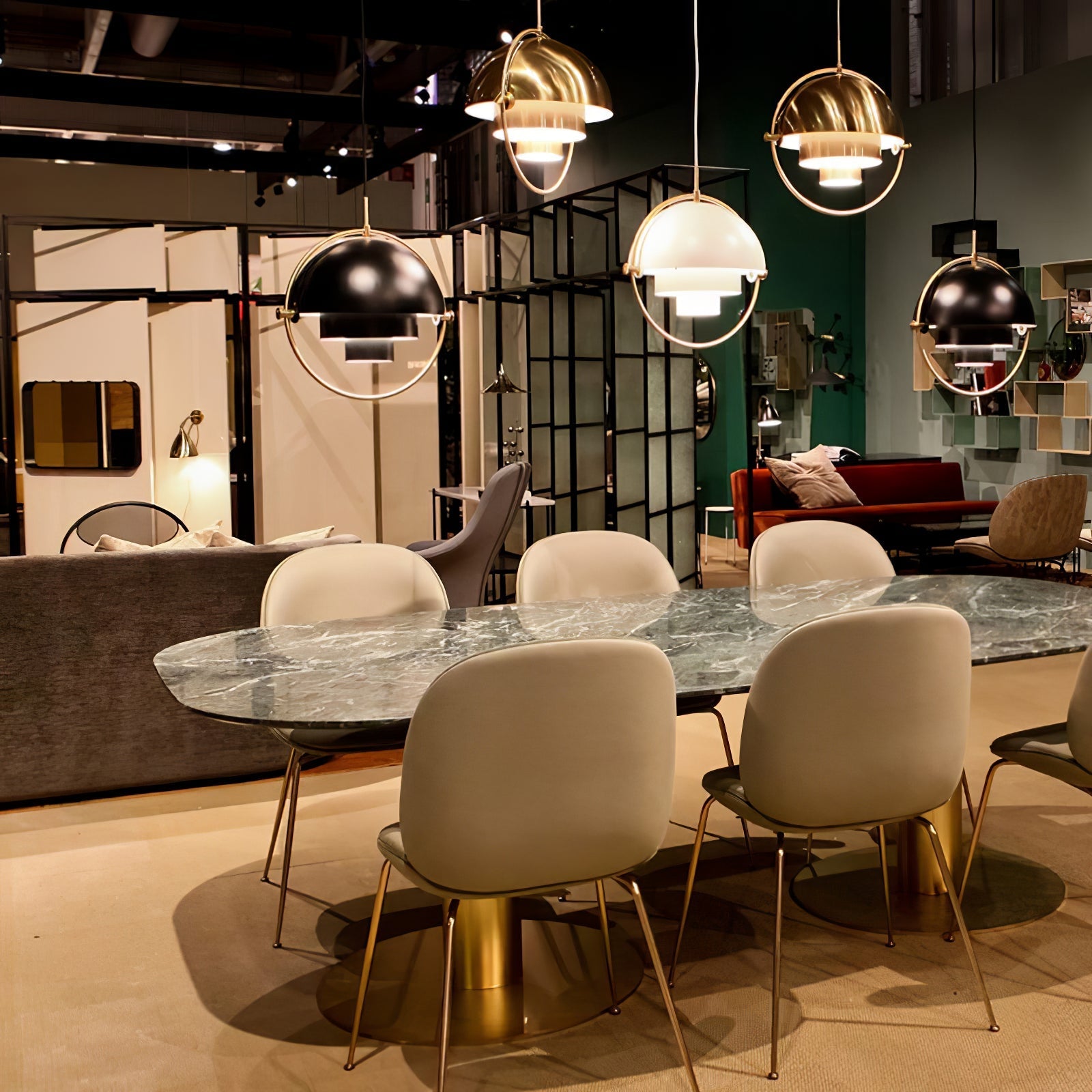Lustra Pendant Lamp Deformed Ball Golden-Neutral Decor