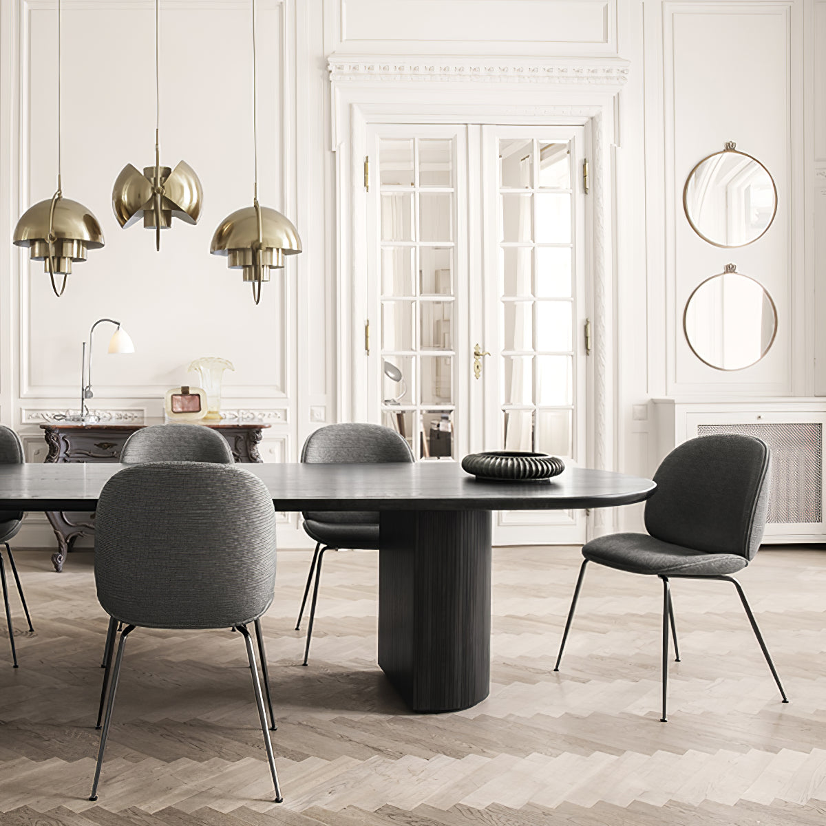 Lustra Pendant Lamp Deformed Ball Golden-Neutral Decor