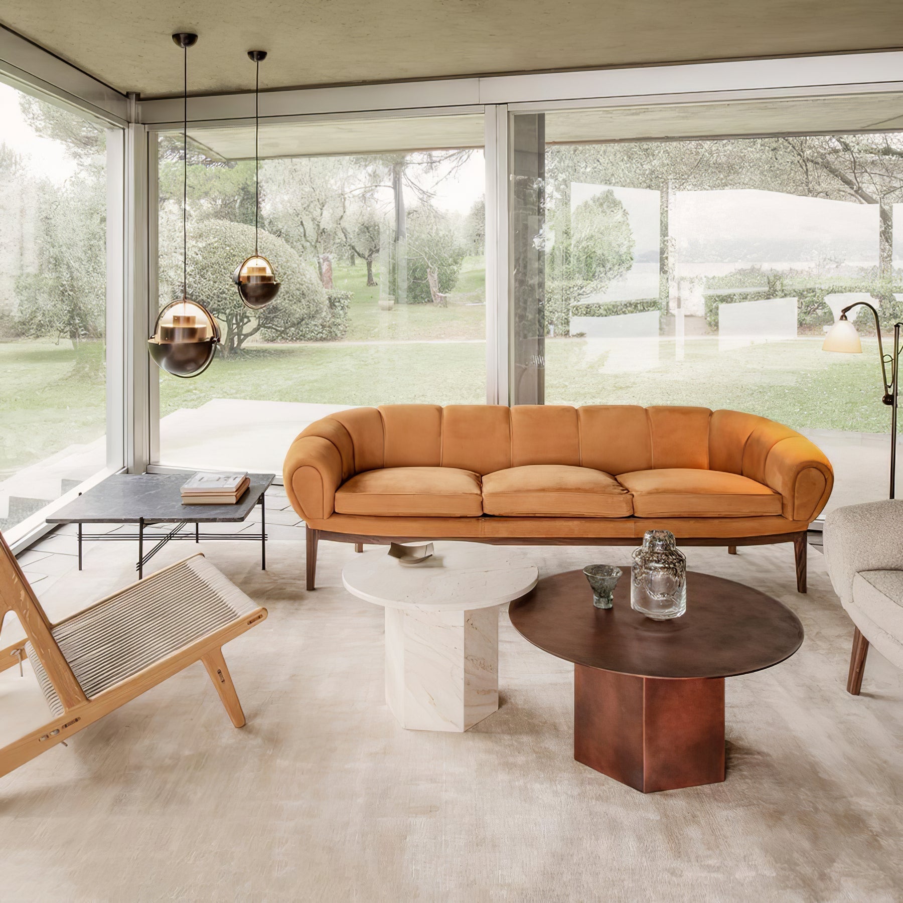 Lustra Pendant Lamp Deformed Ball Golden-Neutral Decor