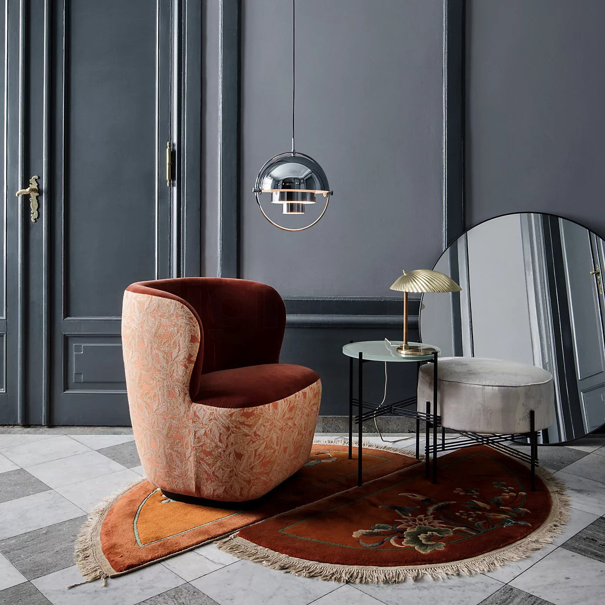 Lustra Pendant Lamp Deformed Ball Golden-Neutral Decor