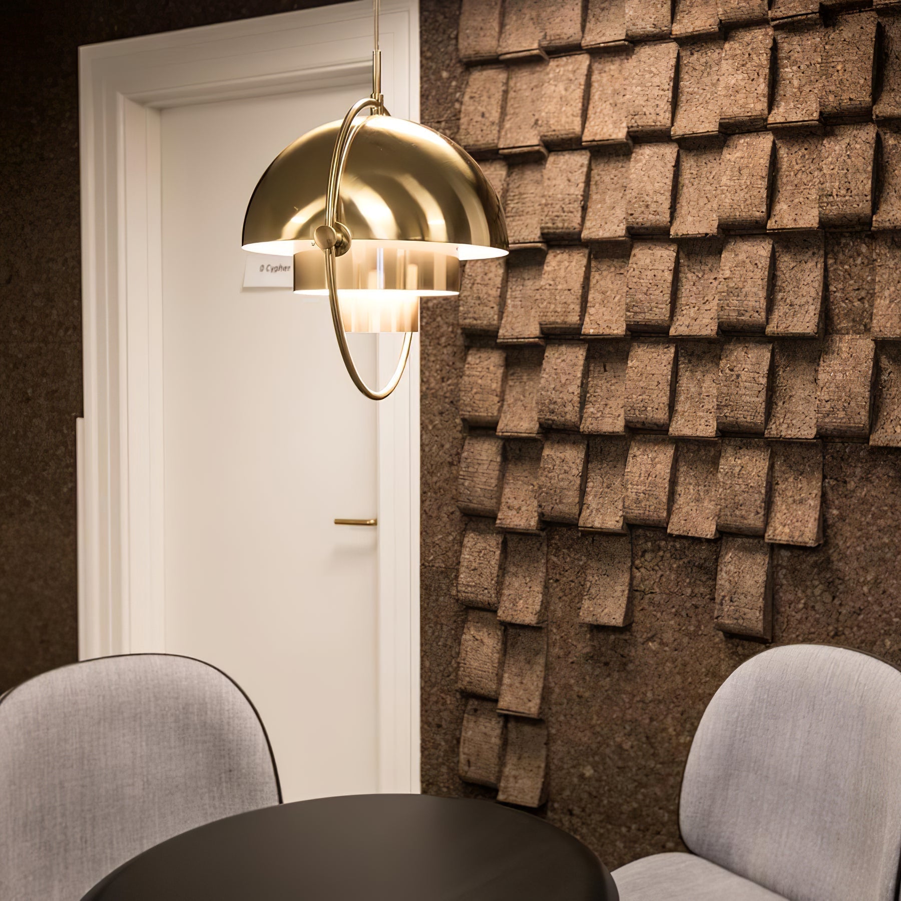 Lustra Pendant Lamp Deformed Ball Golden-Neutral Decor