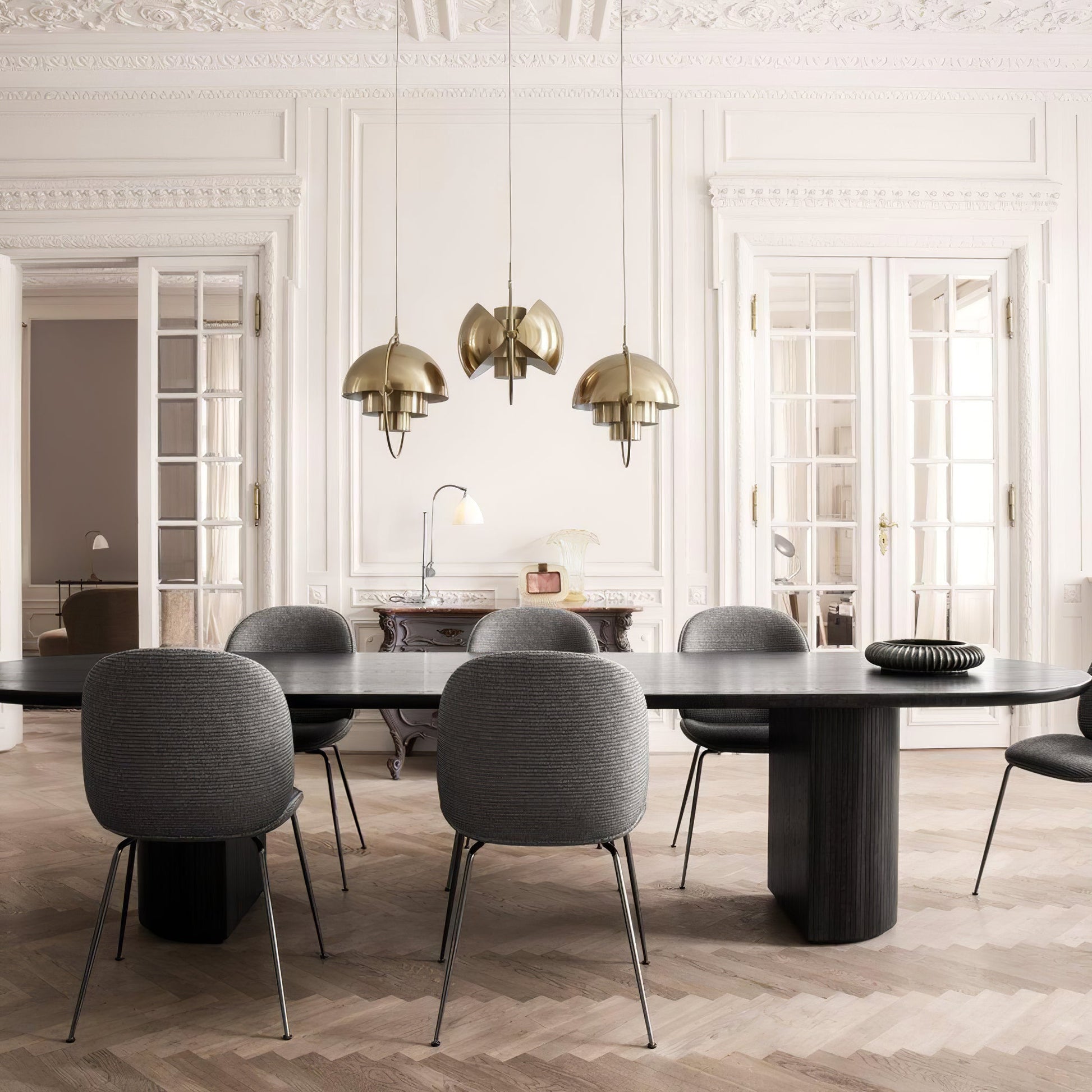 Lustra Pendant Lamp Deformed Ball Golden-Neutral Decor