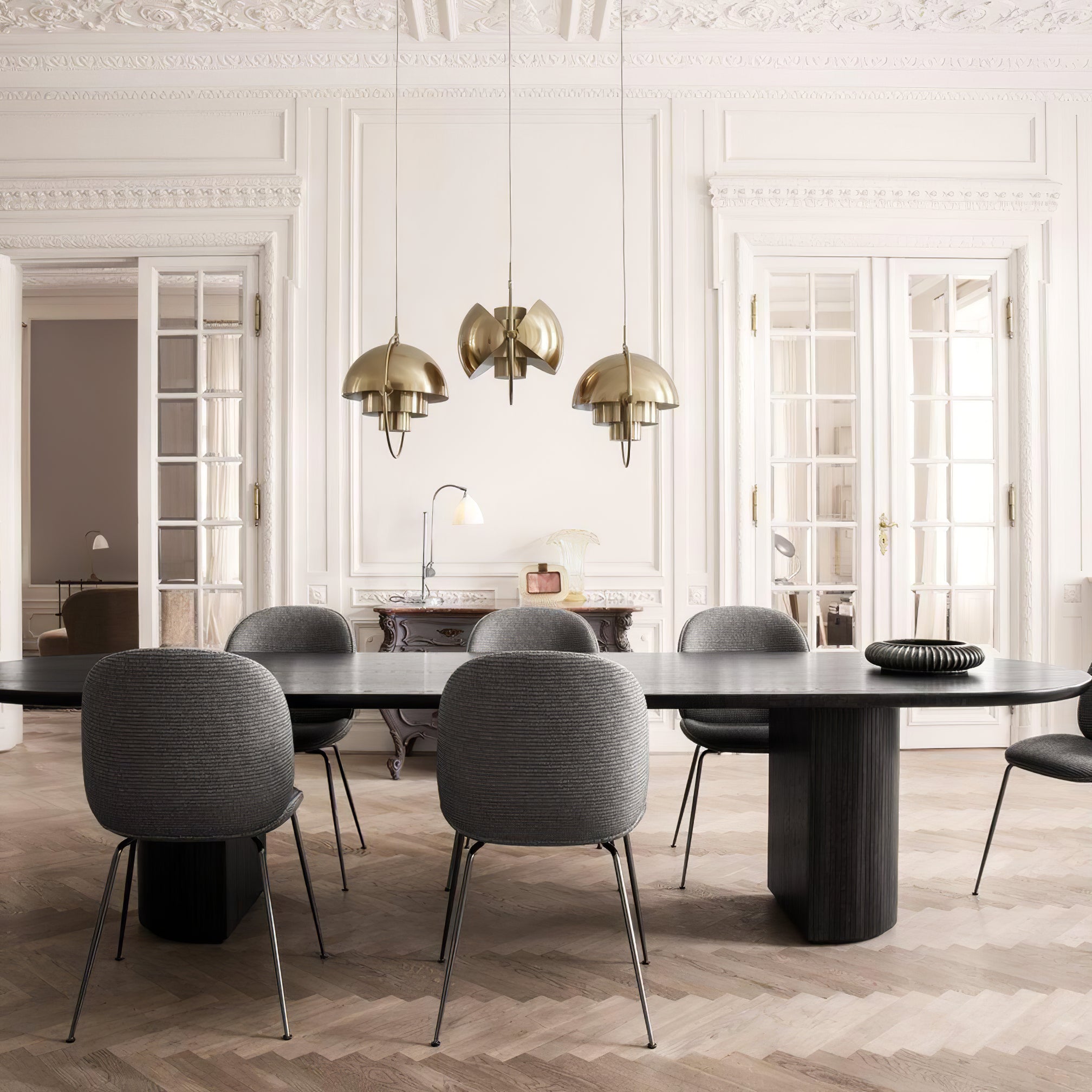 Lustra Pendant Lamp Deformed Ball Golden-Neutral Decor