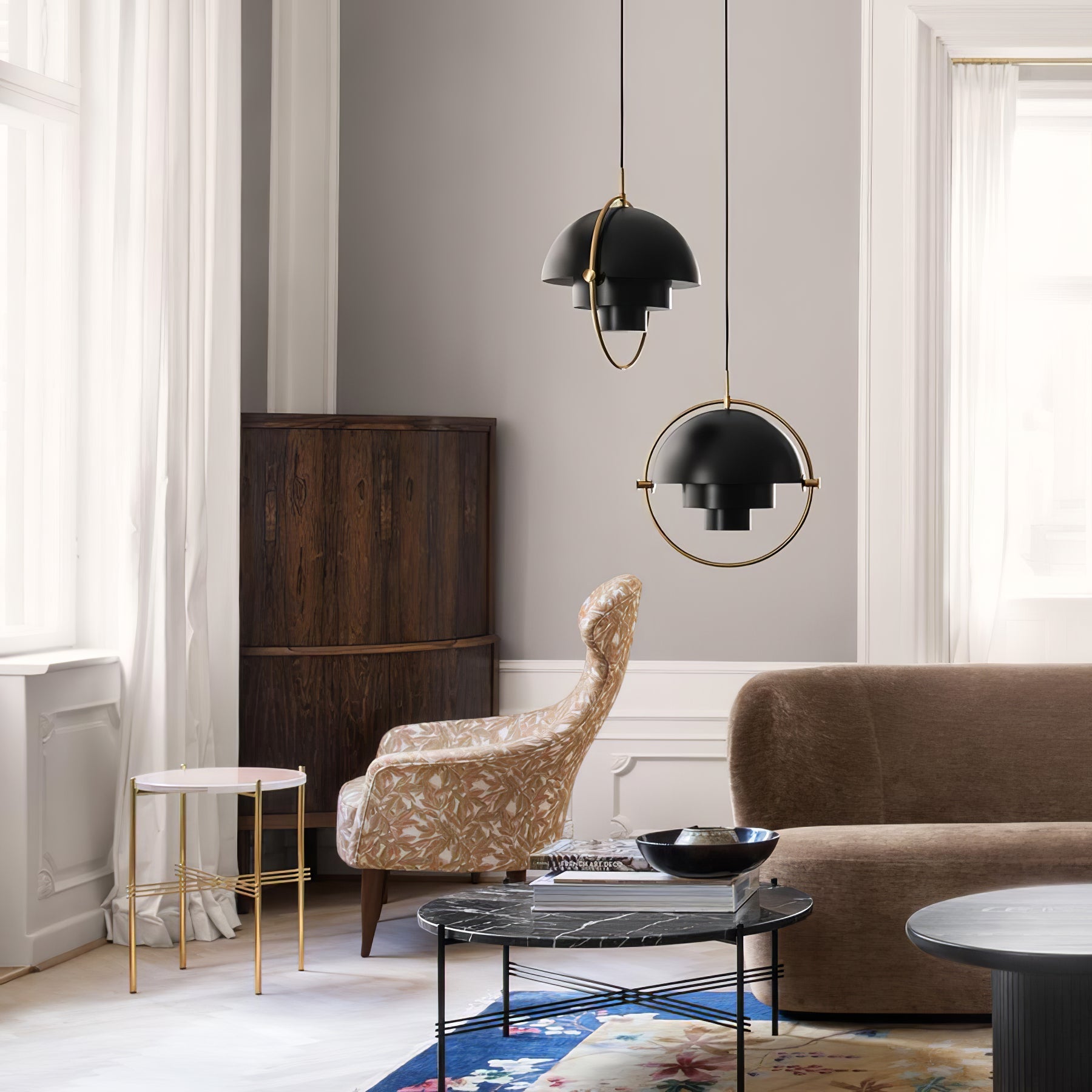 Lustra Pendant Lamp Deformed Ball Golden-Neutral Decor