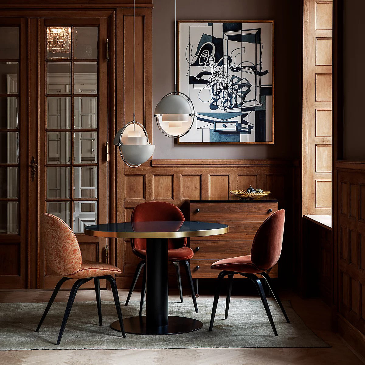 Lustra Pendant Lamp Deformed Ball Golden-Neutral Decor