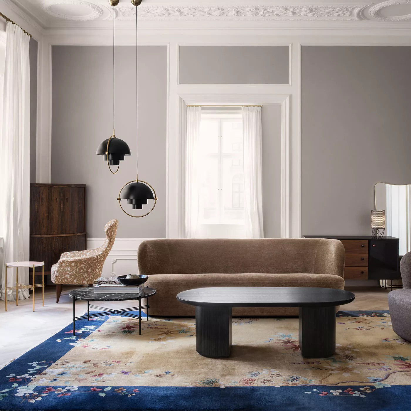 Lustra Pendant Lamp Deformed Ball Golden-Neutral Decor