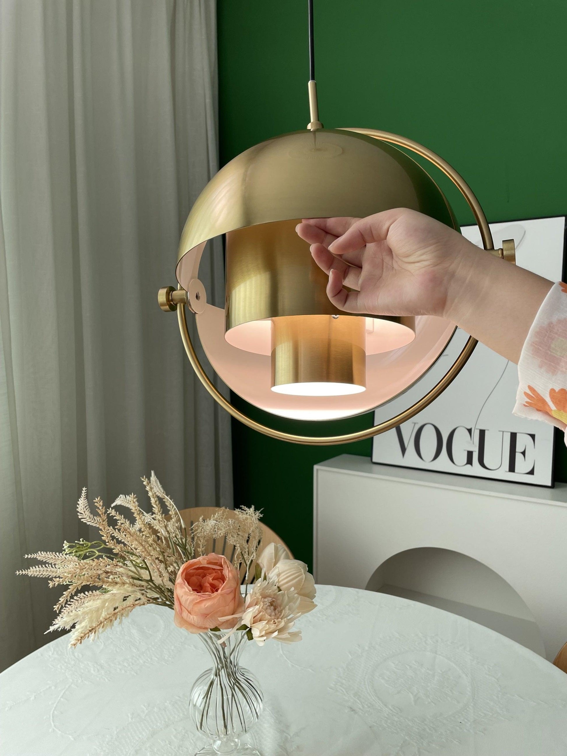 Lustra Pendant Lamp Deformed Ball Golden-Neutral Decor