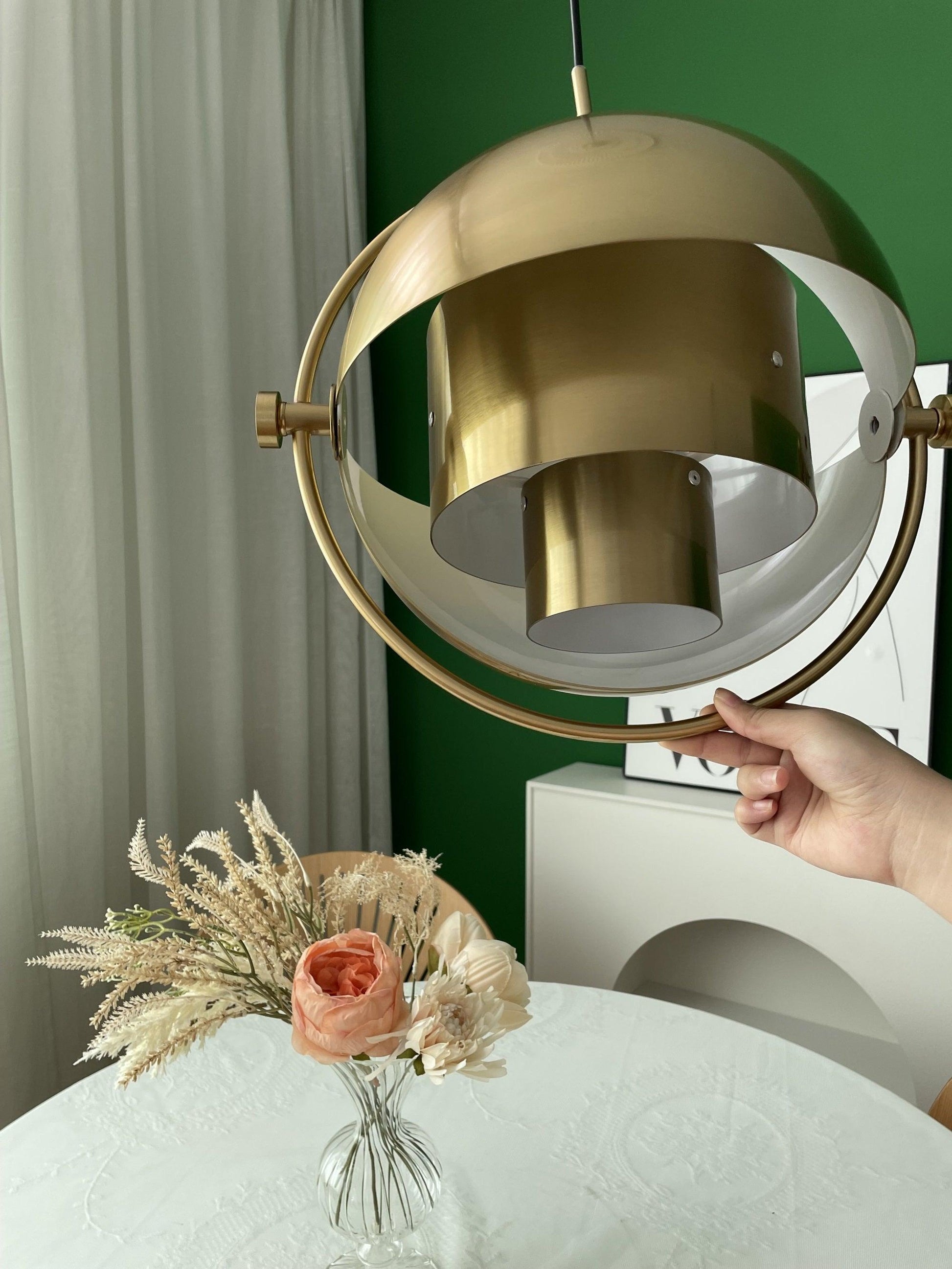 Lustra Pendant Lamp Deformed Ball Golden-Neutral Decor