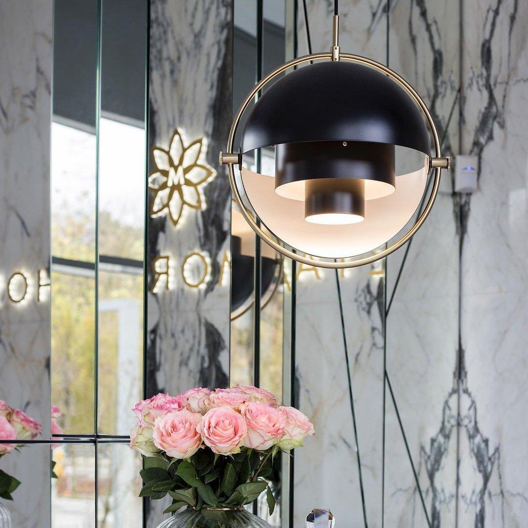 Lustra Pendant Lamp Deformed Ball Golden-Neutral Decor