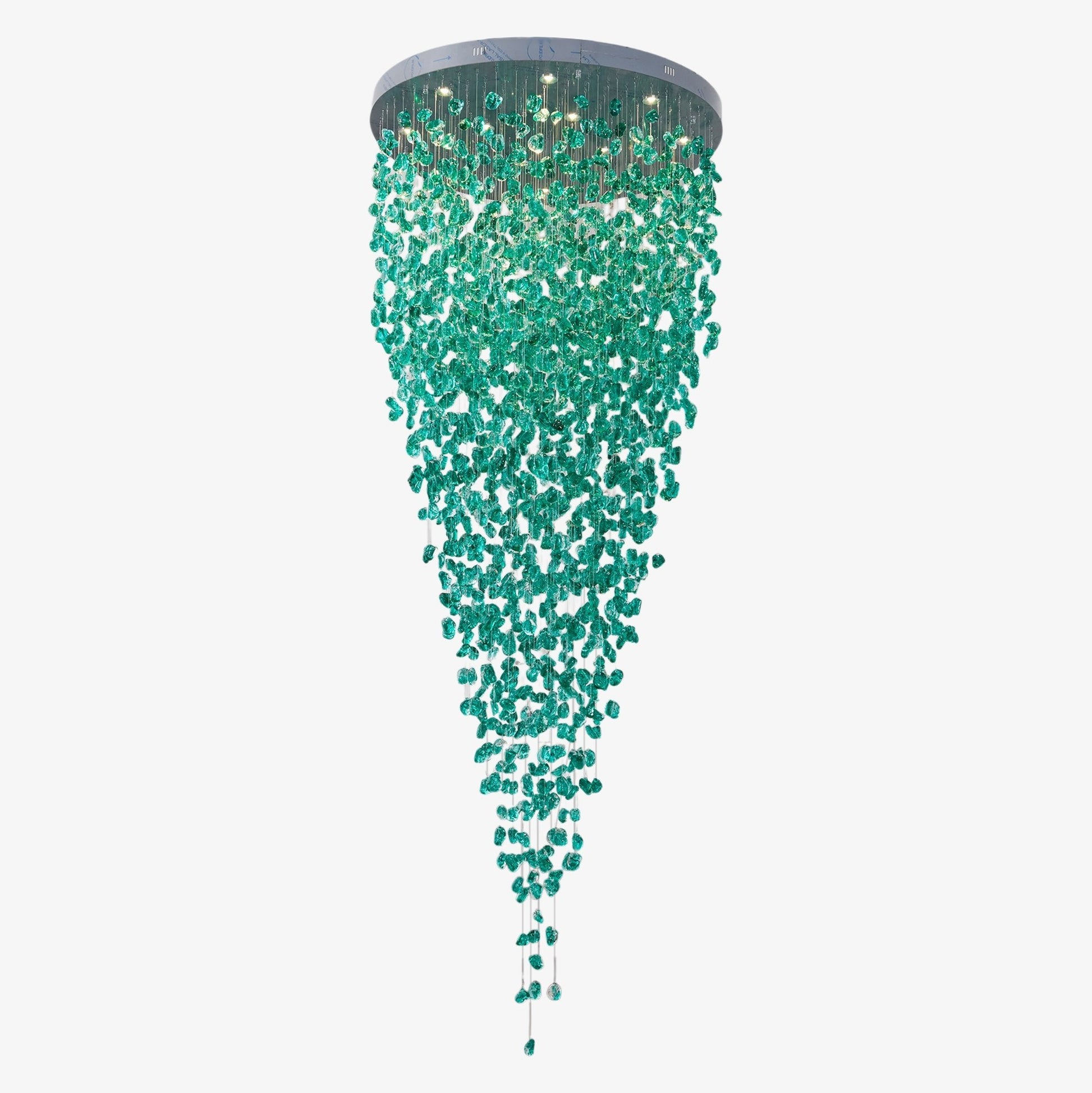 Crystal Stone Chandelier-Neutral Decor