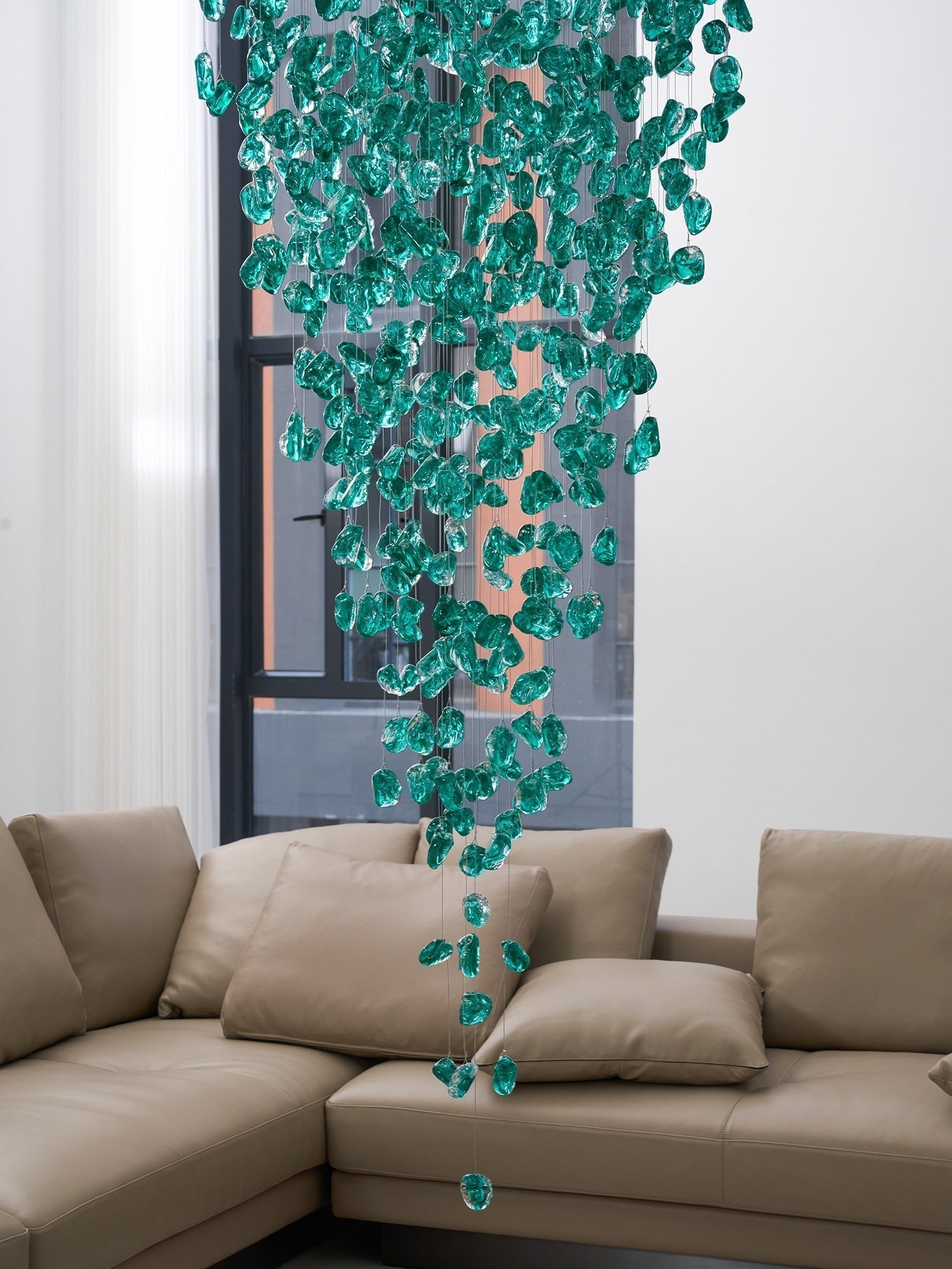 Belora Postmodern Luxury Stone Crystal Chandelier-Neutral Decor
