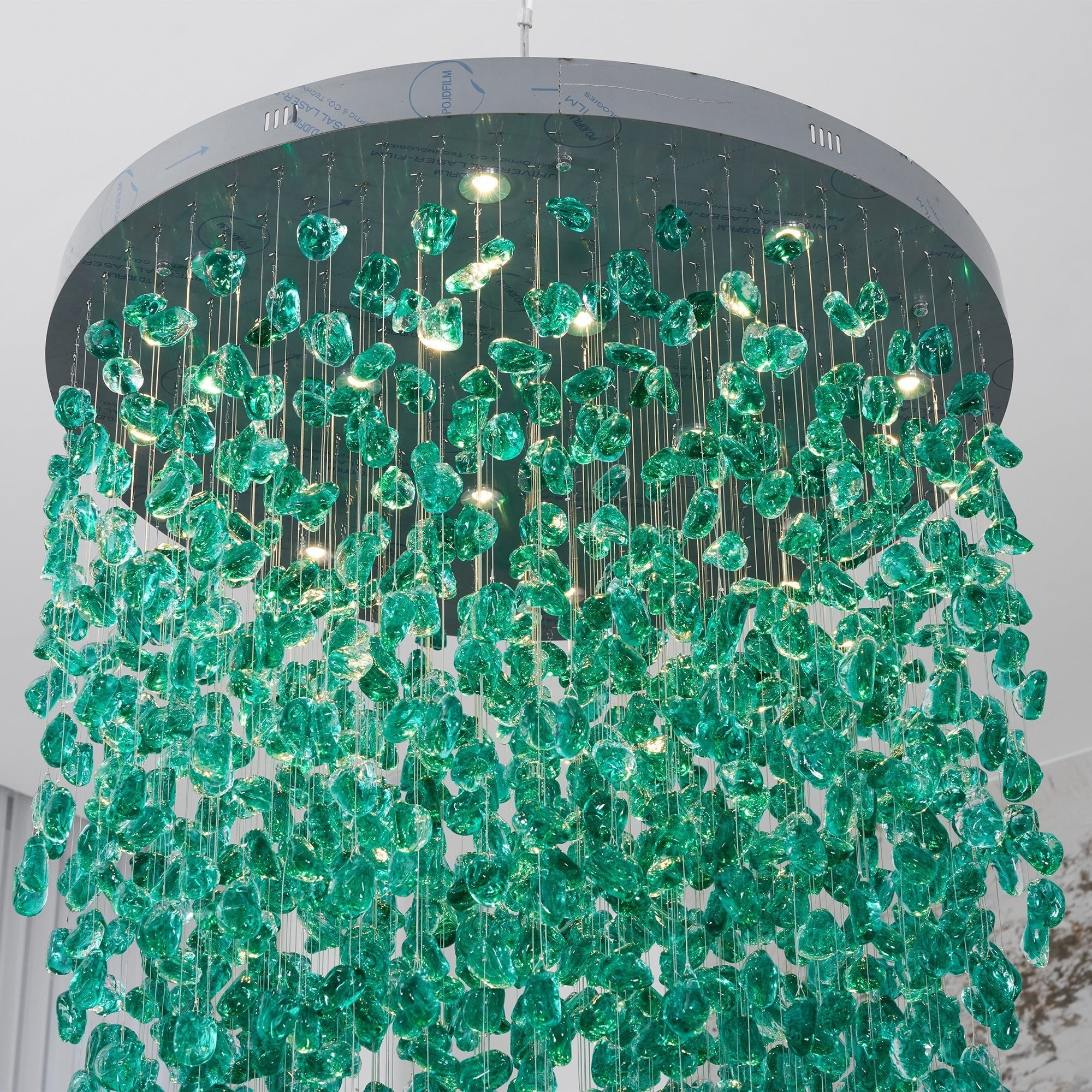 Crystal Stone Chandelier-Neutral Decor