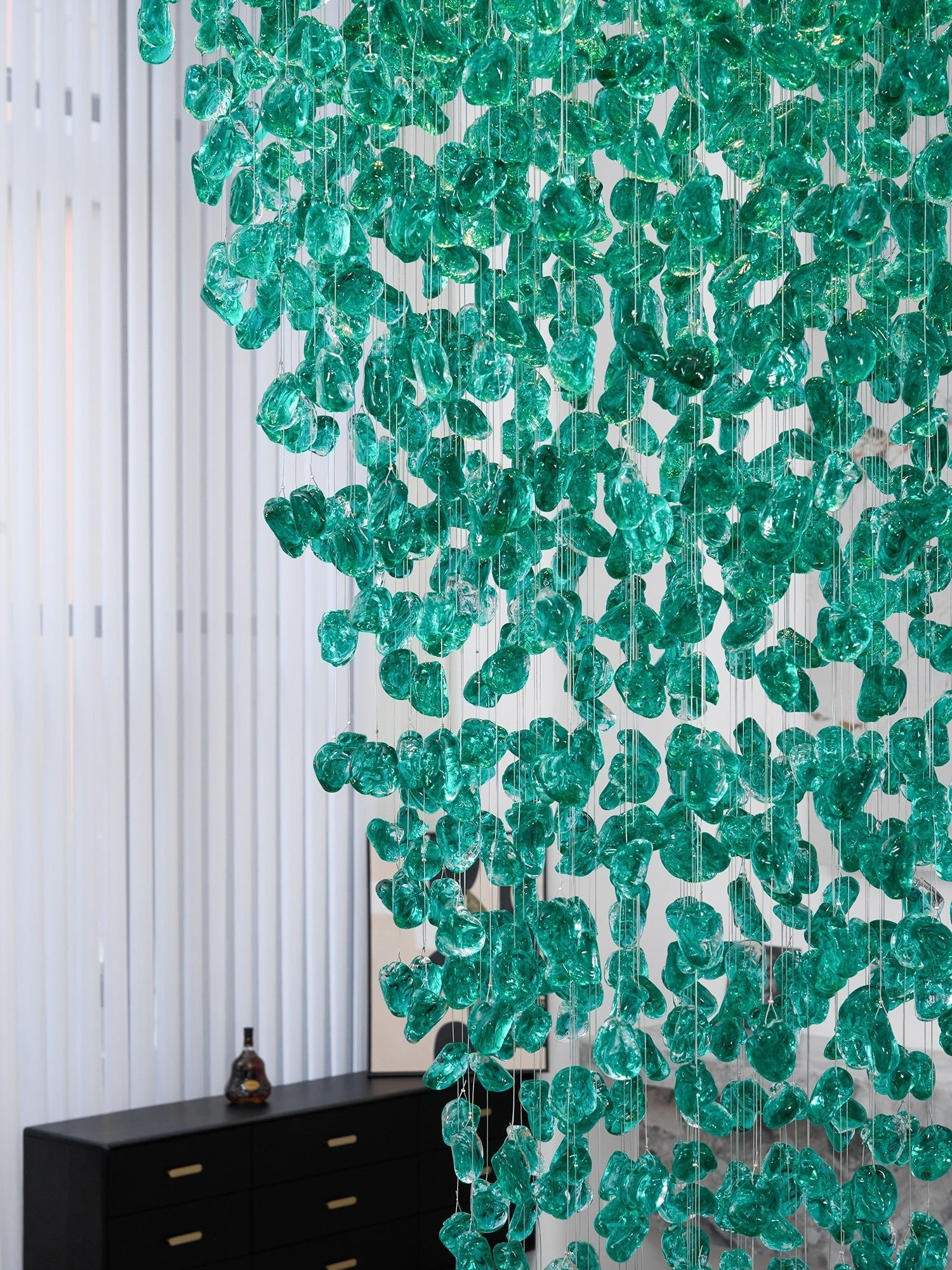 Crystal Stone Chandelier-Neutral Decor