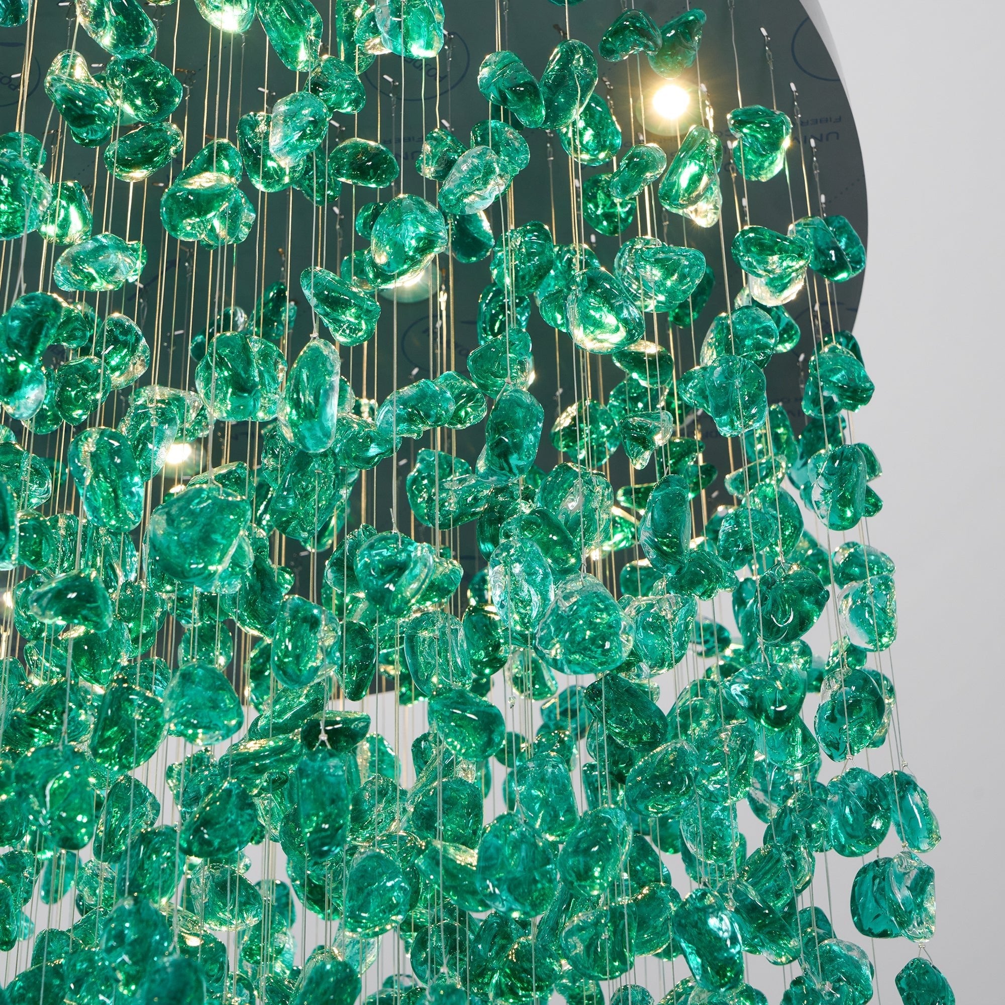 Crystal Stone Chandelier-Neutral Decor