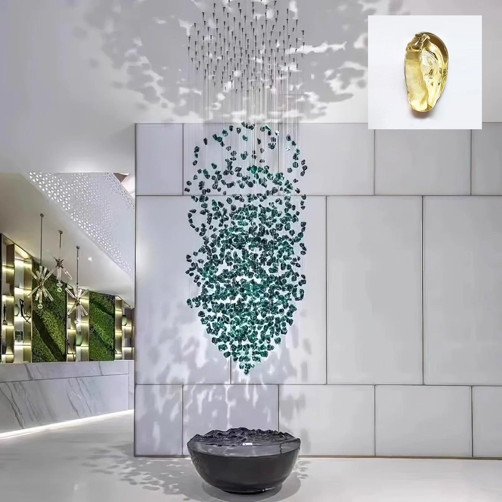 Crystal Stone Chandelier-Neutral Decor