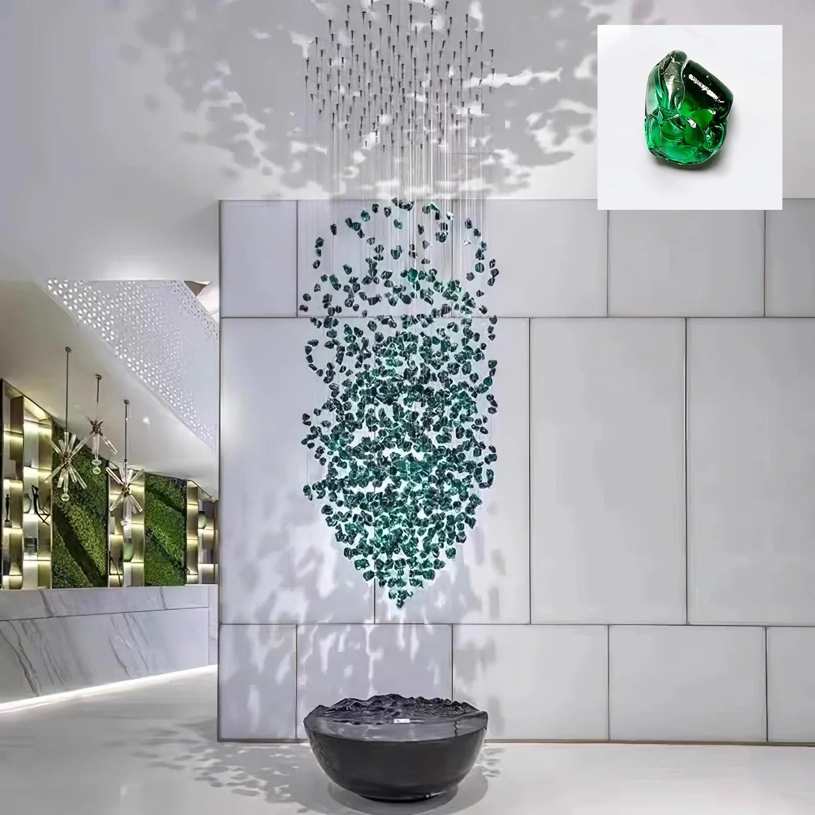Crystal Stone Chandelier-Neutral Decor