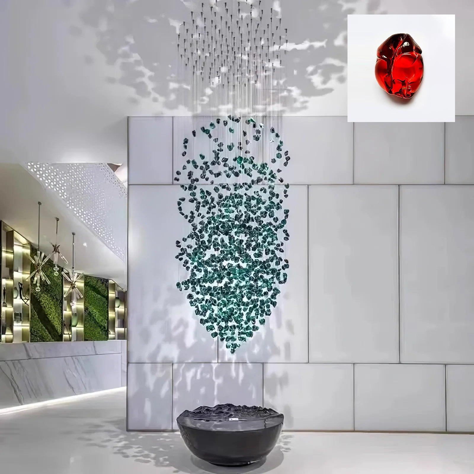 Crystal Stone Chandelier-Neutral Decor
