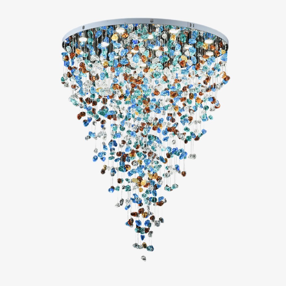 Belora Postmodern Luxury Stone Crystal Chandelier-Neutral Decor