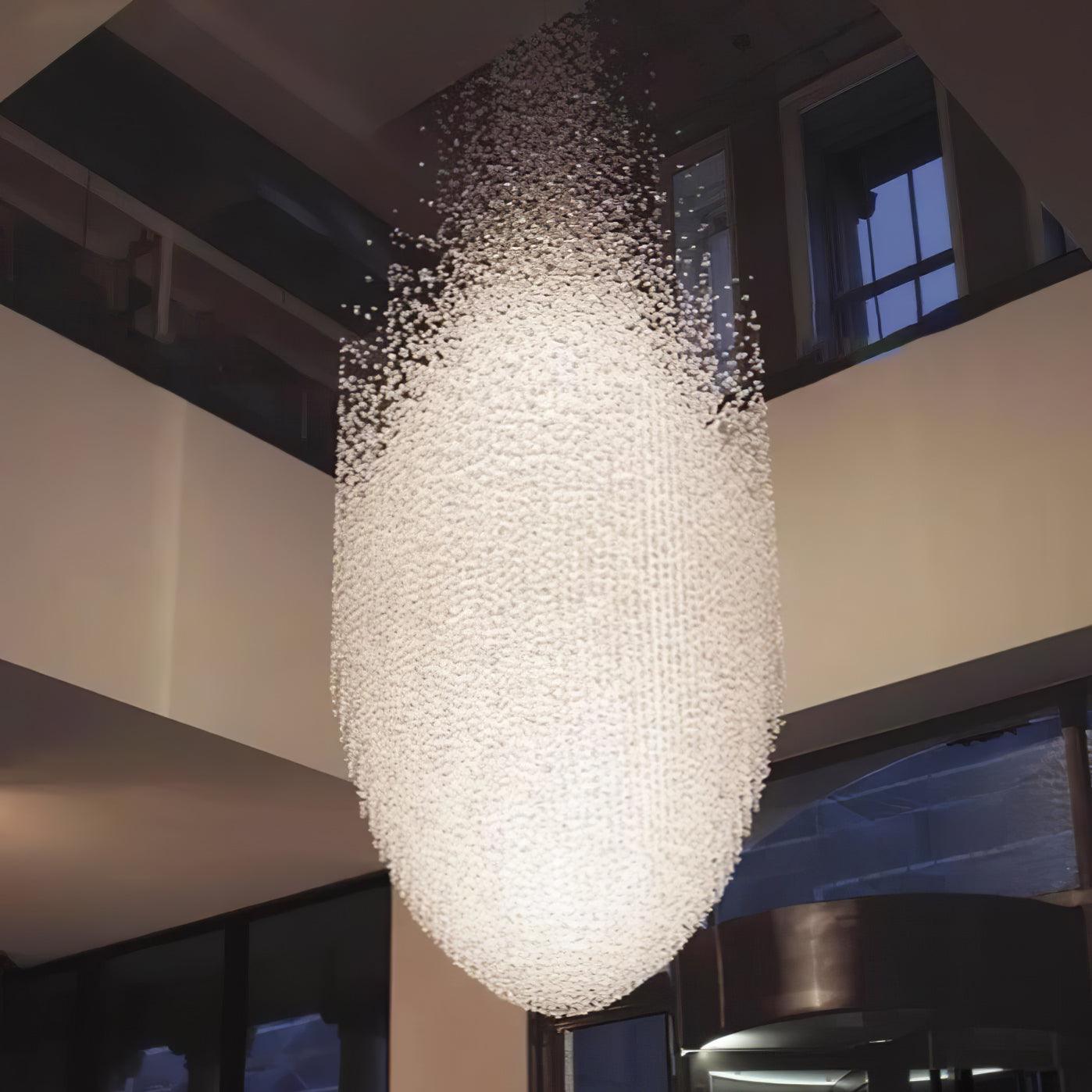 Crystal Stone Chandelier-Neutral Decor