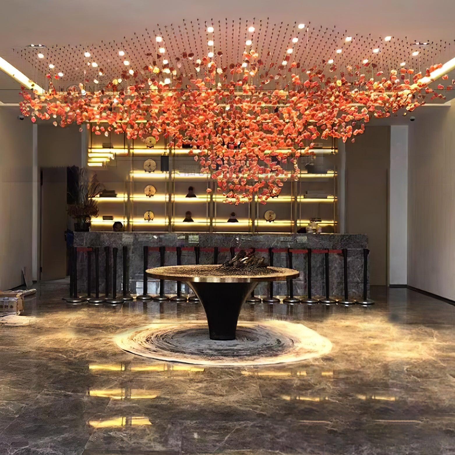 Crystal Stone Chandelier-Neutral Decor