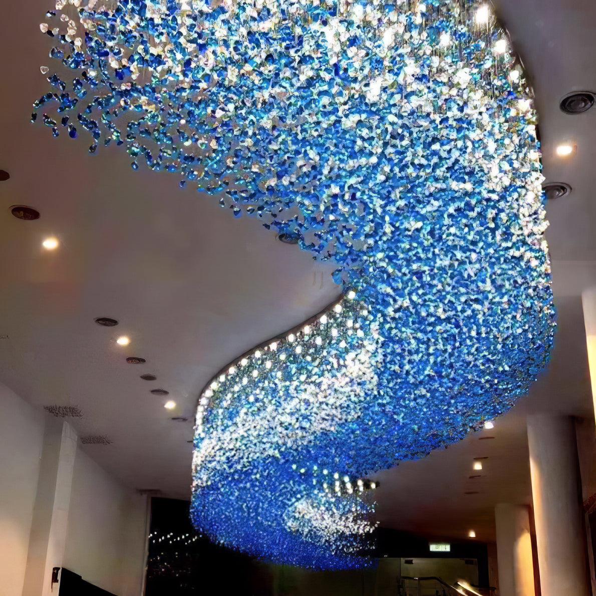 Crystal Stone Chandelier-Neutral Decor
