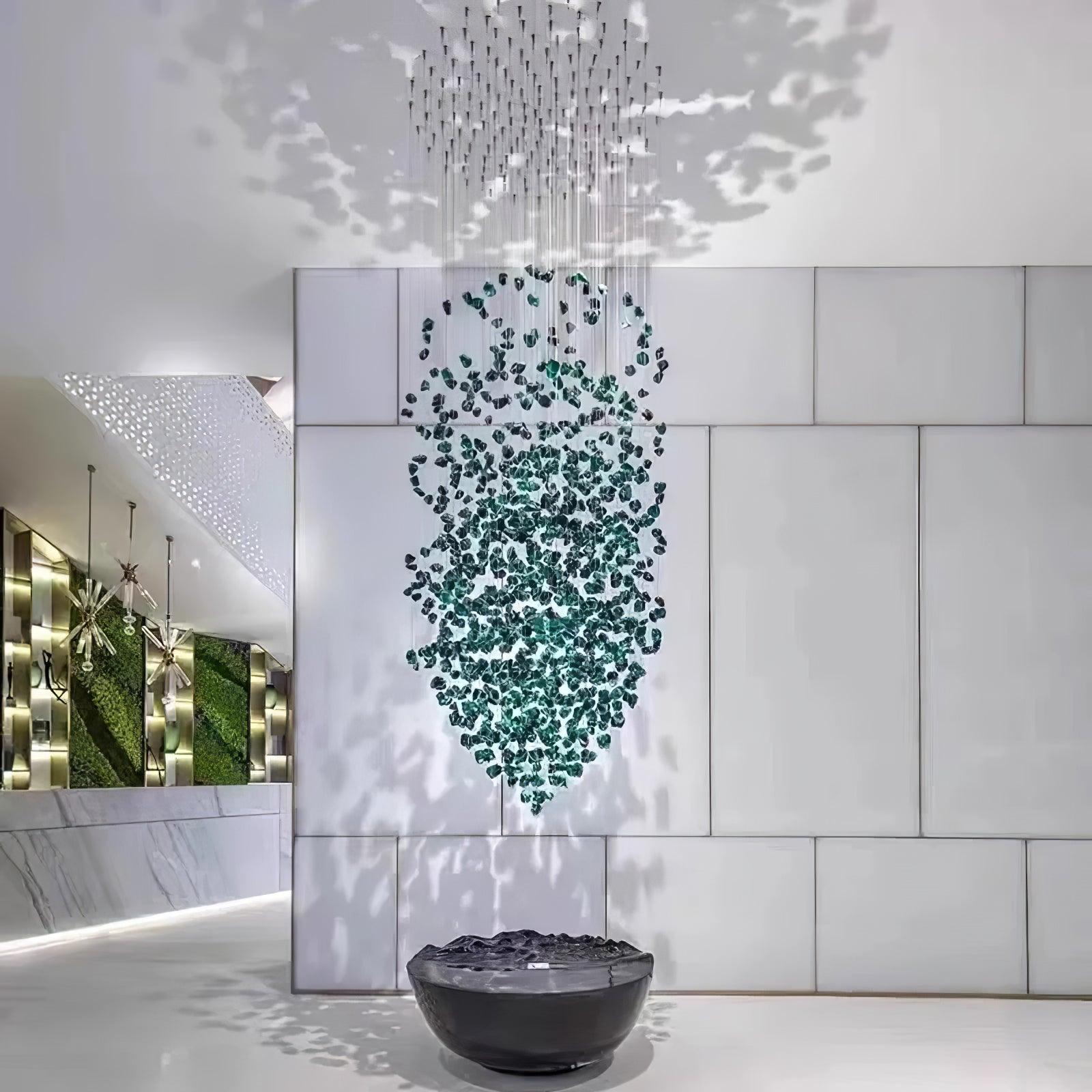 Crystal Stone Chandelier-Neutral Decor