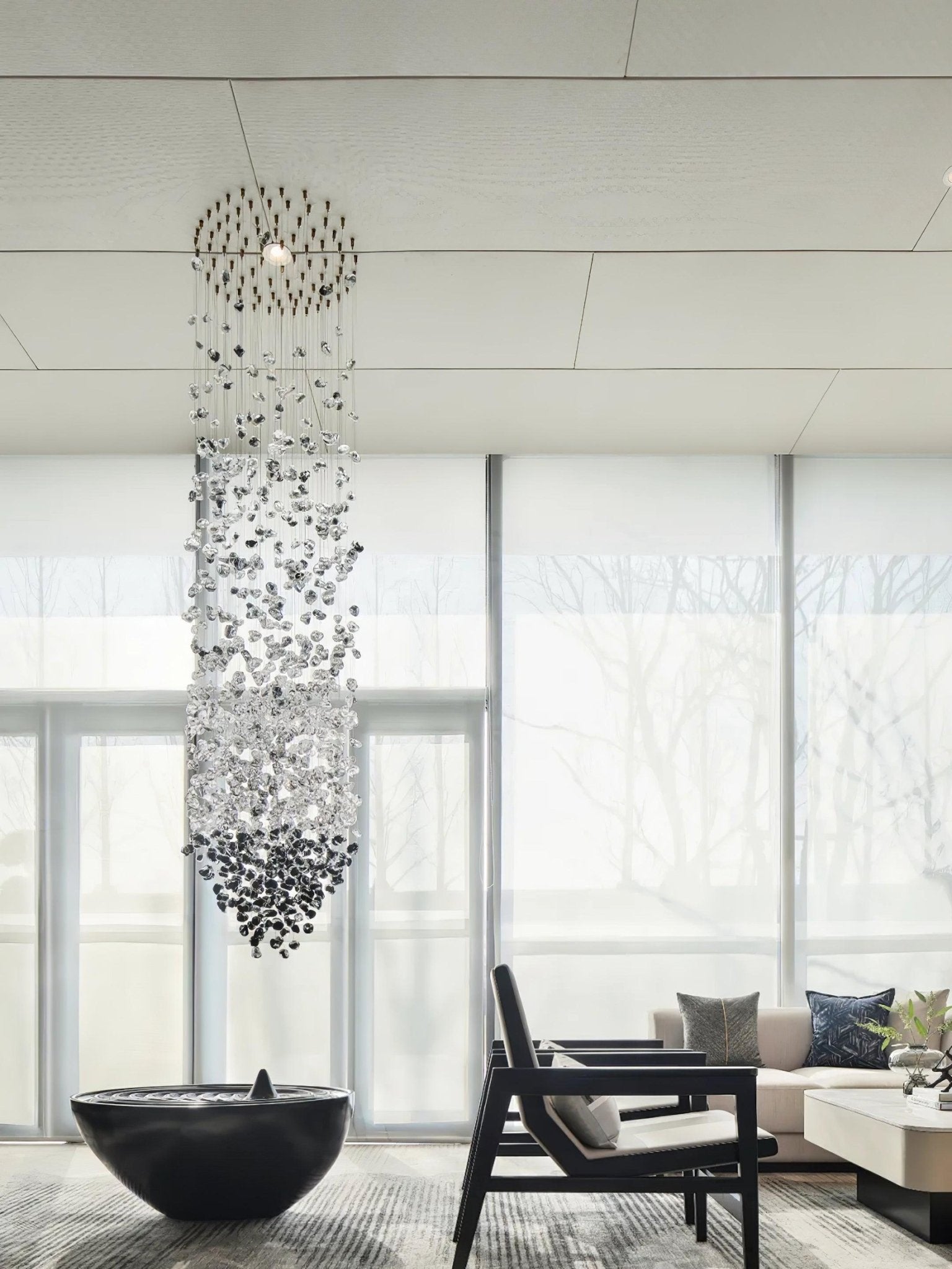 Belora Postmodern Luxury Stone Crystal Chandelier-Neutral Decor