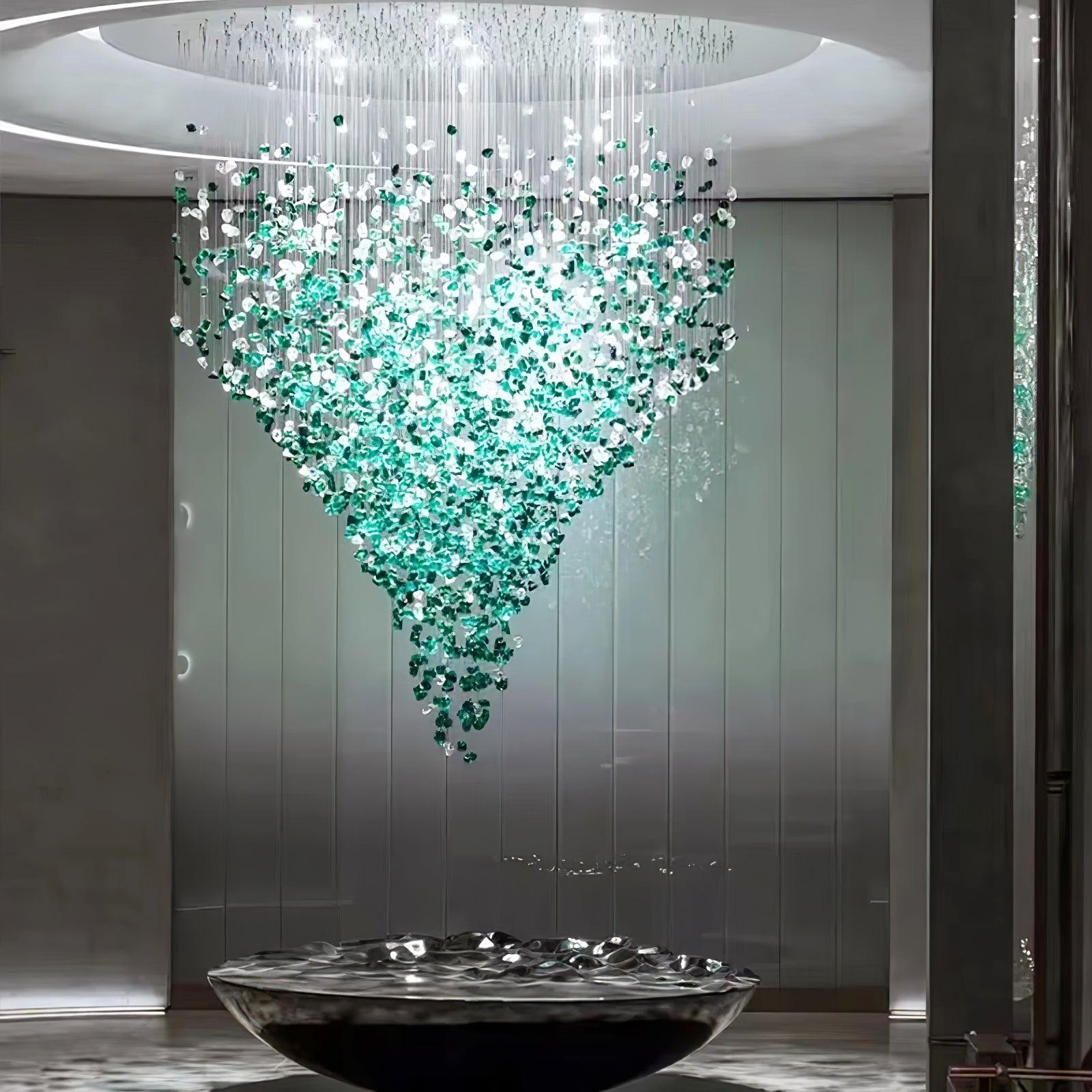 Belora Postmodern Luxury Stone Crystal Chandelier-Neutral Decor