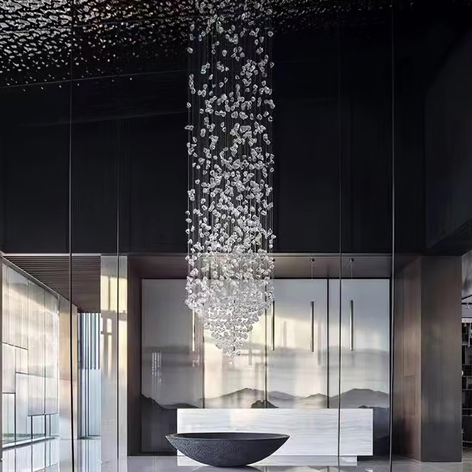 Belora Postmodern Luxury Stone Crystal Chandelier-Neutral Decor