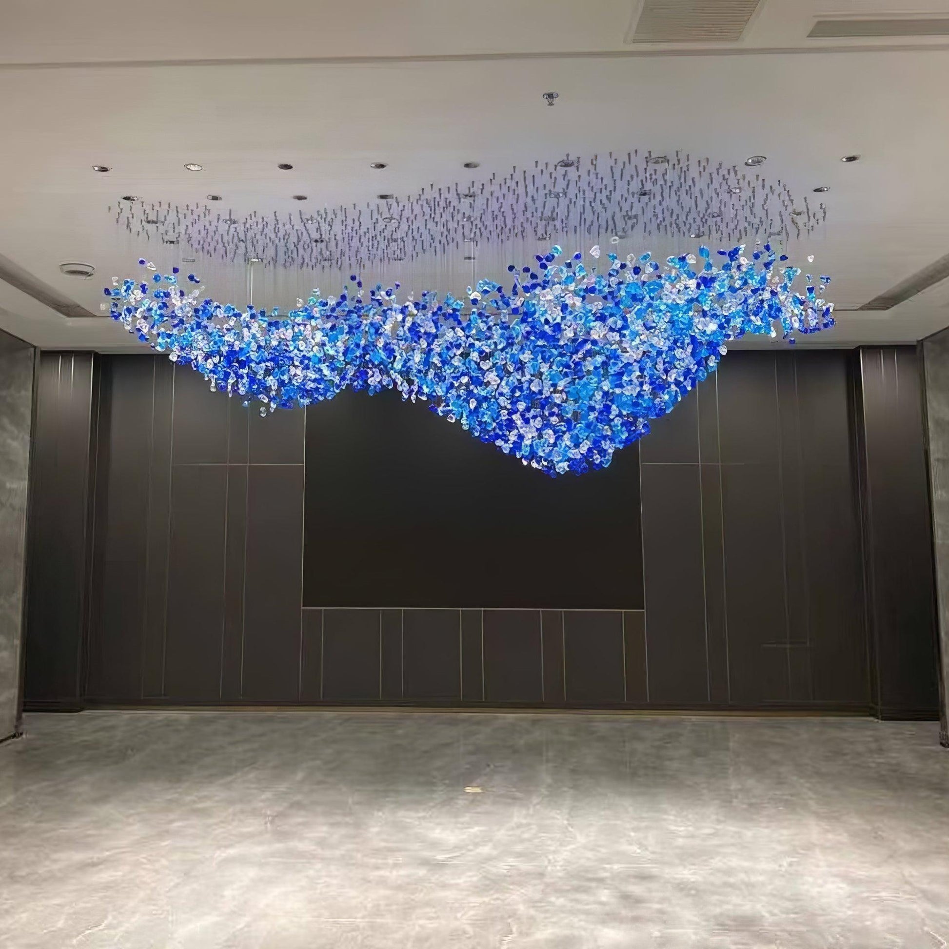 Crystal Stone Chandelier-Neutral Decor