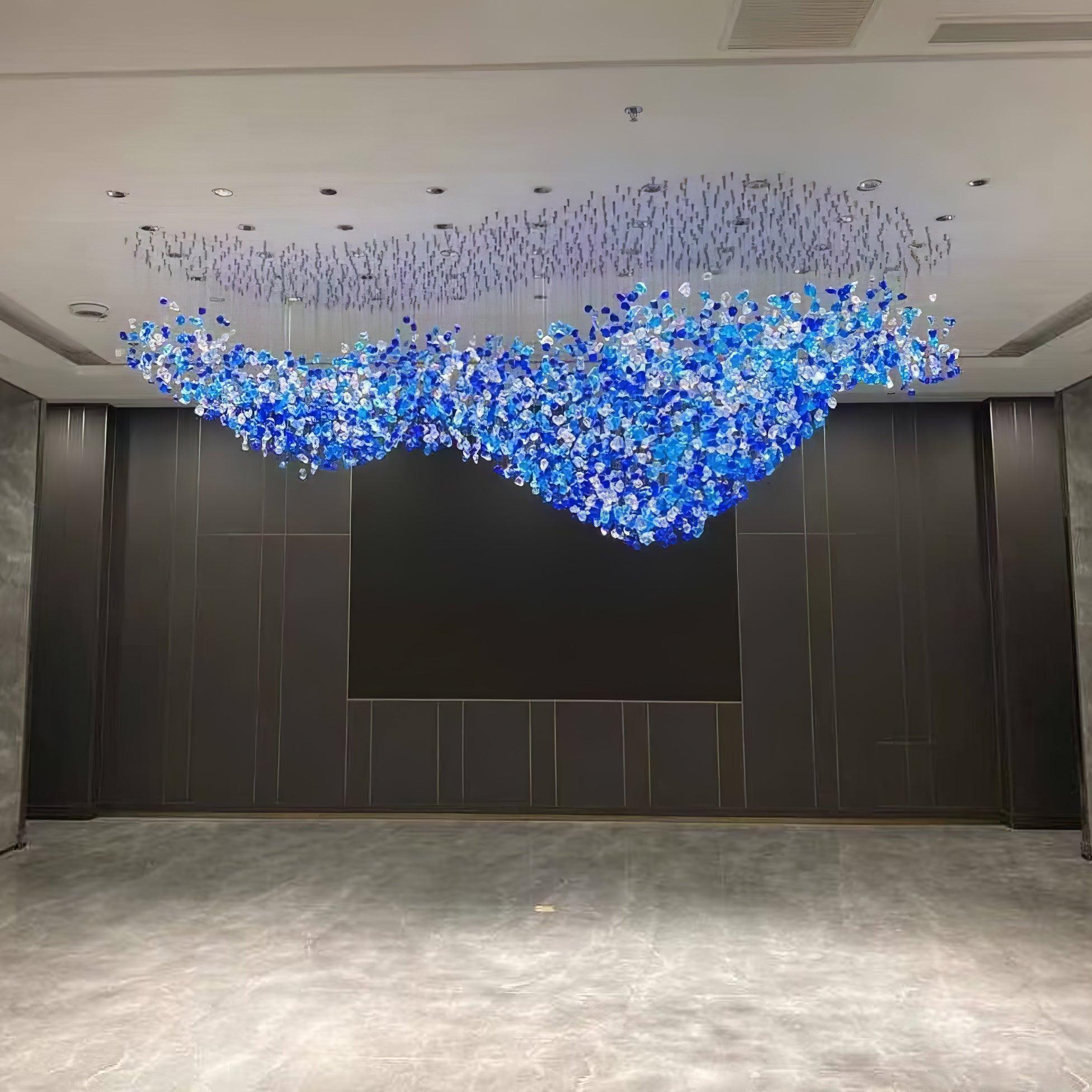 Crystal Stone Chandelier-Neutral Decor