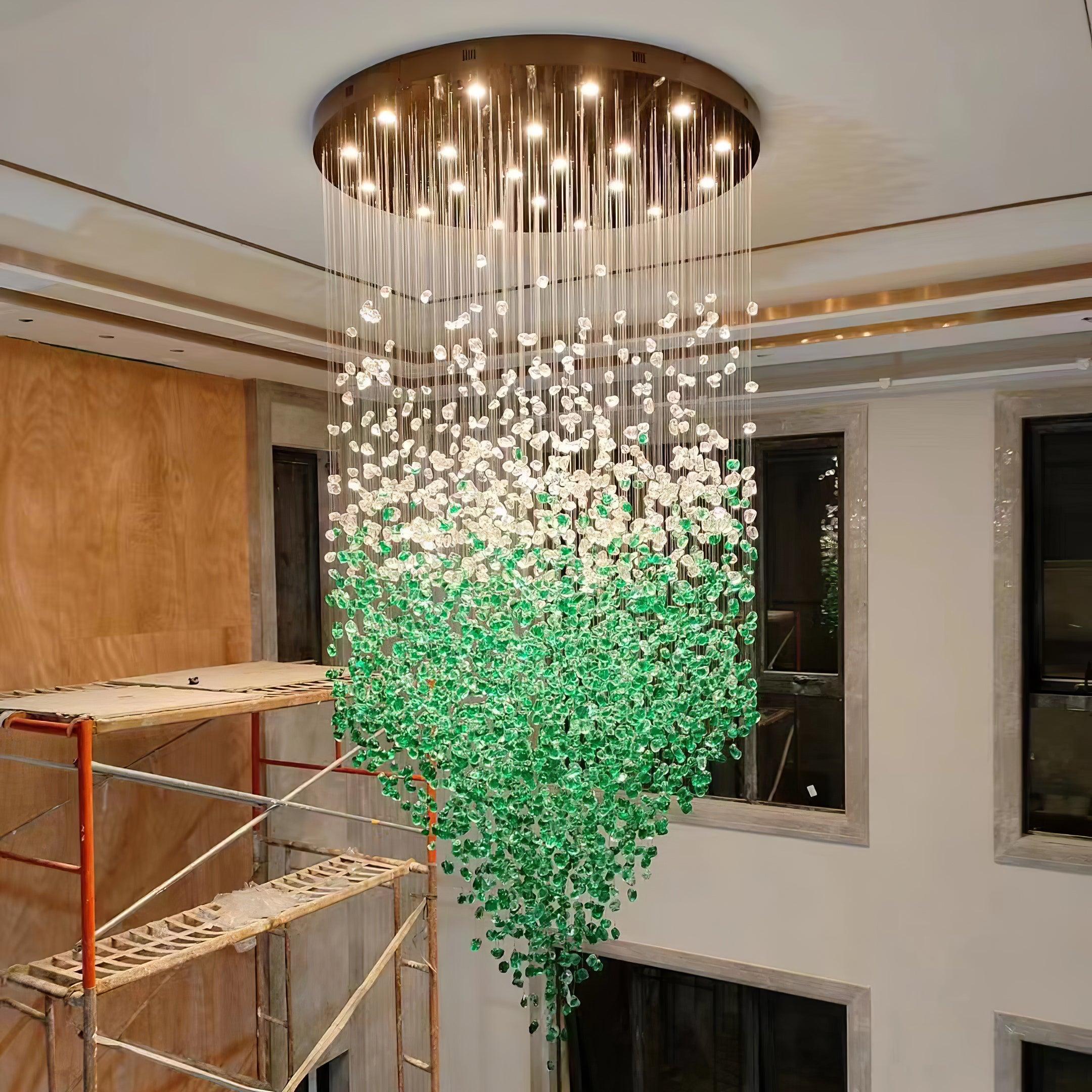 Belora Postmodern Luxury Stone Crystal Chandelier-Neutral Decor