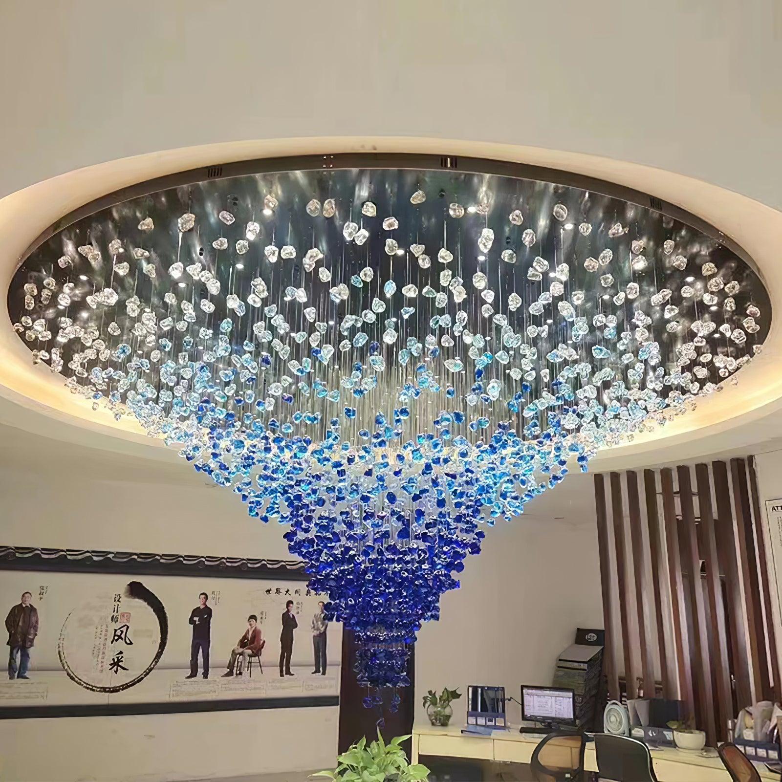 Belora Postmodern Luxury Stone Crystal Chandelier-Neutral Decor